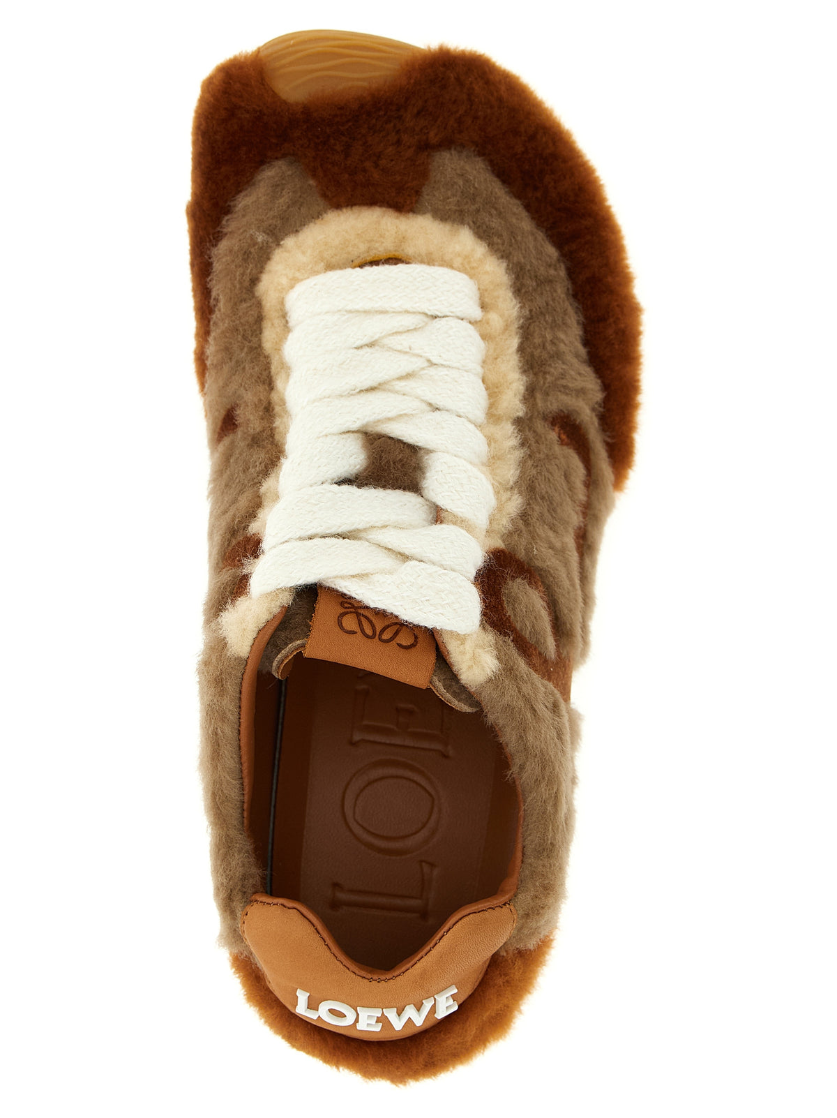 Loewe Braune Lammleder Low-Top-Sneaker