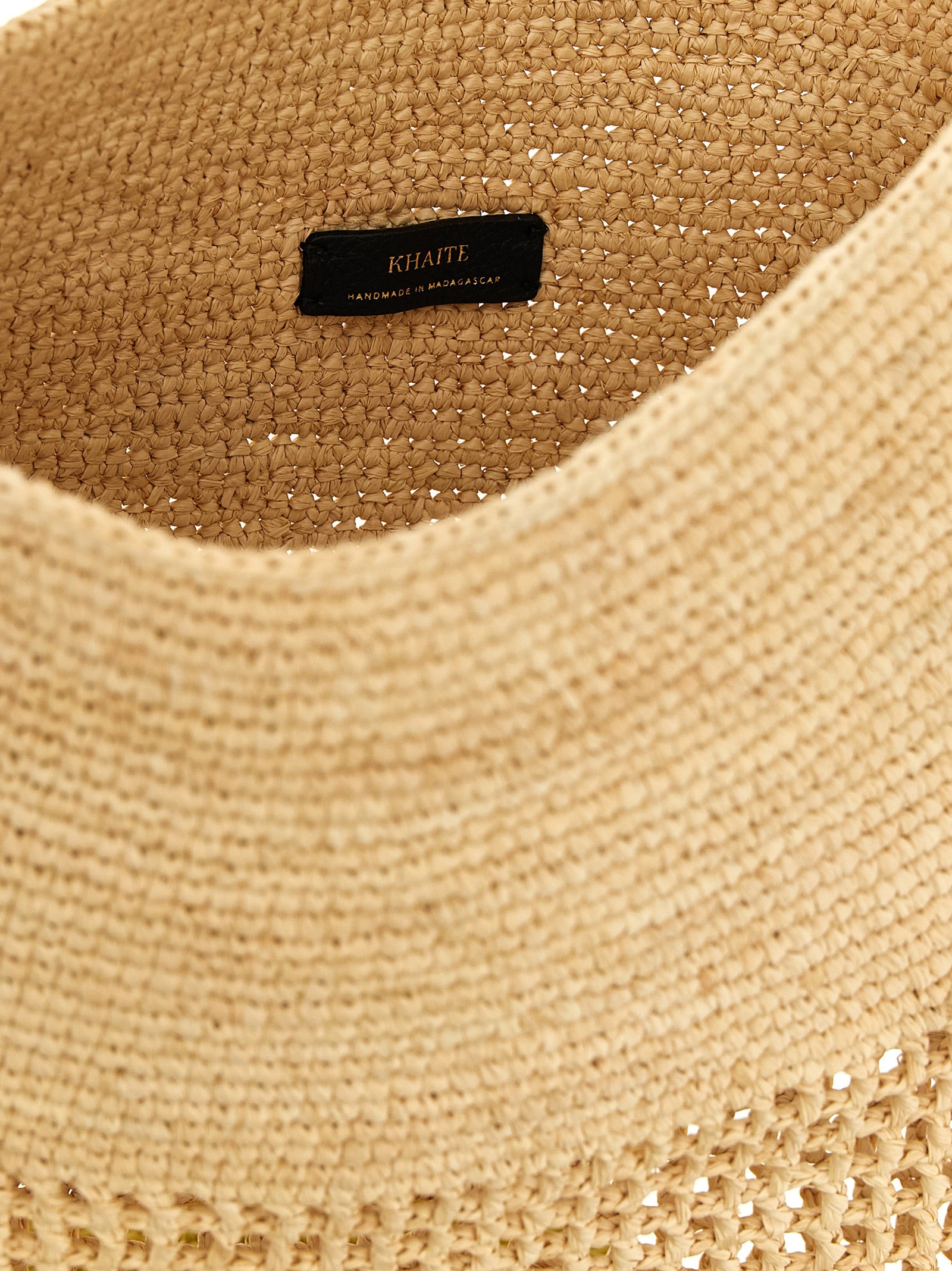 Khaite Beige Sisal Schultertasche