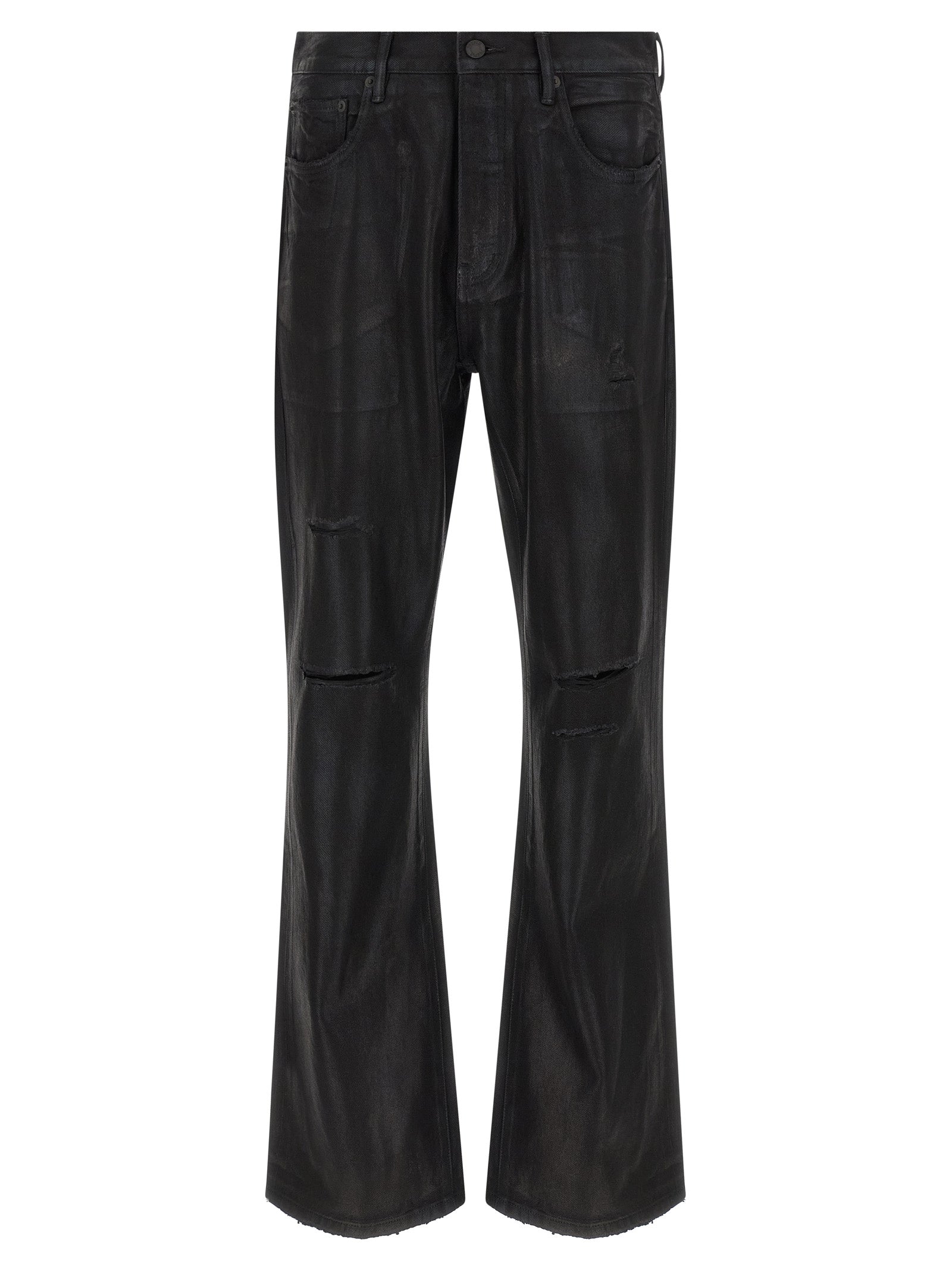 PURPLE Schwarze Baumwoll-Schlagjeans