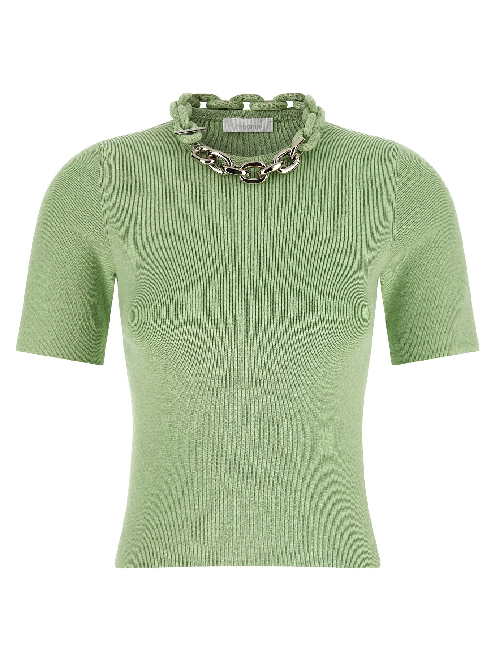 Paco Rabanne Zweifarbiges Textil-T-Shirt