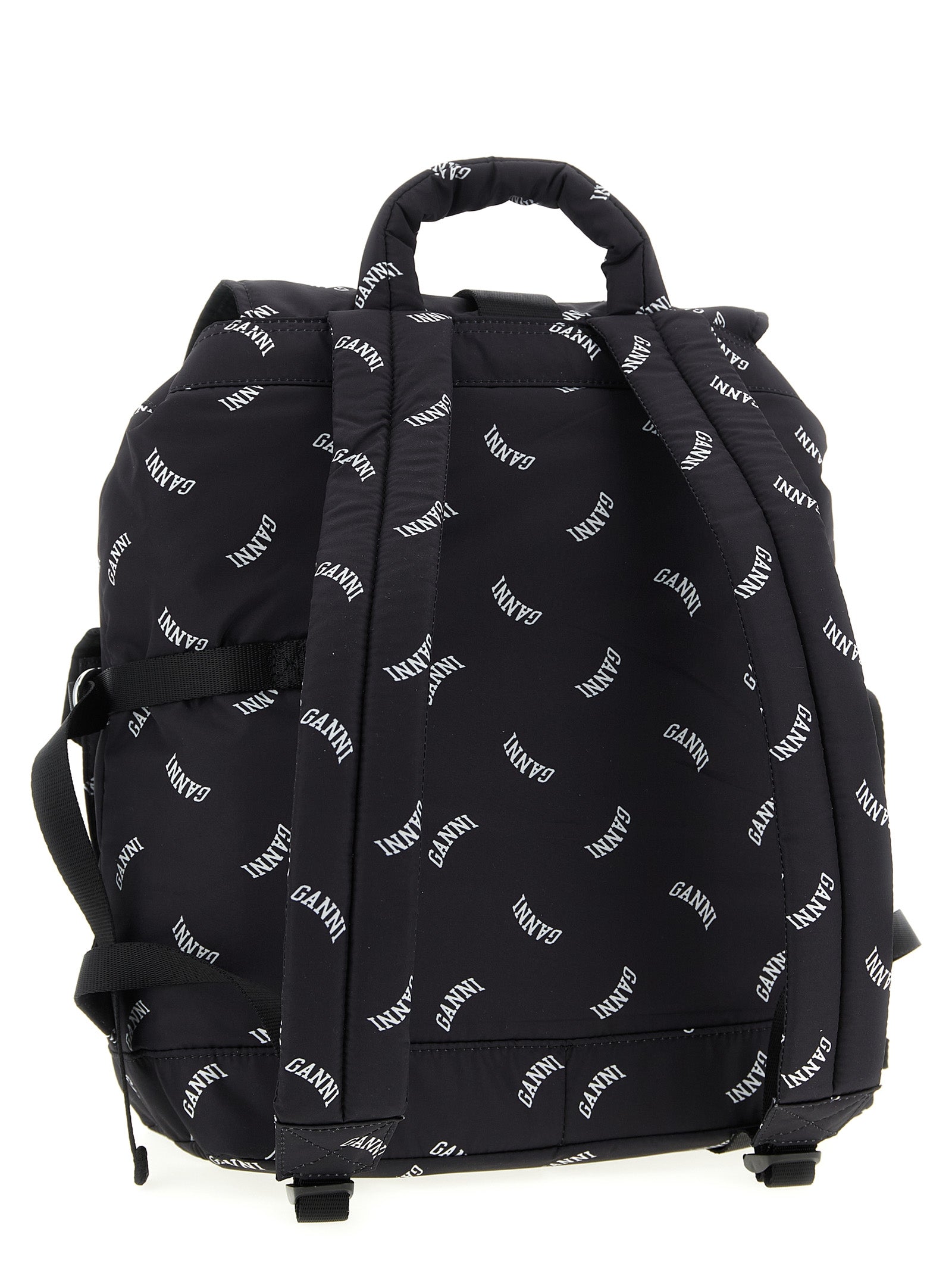 Ganni Schwarzer Rucksack aus Polyester