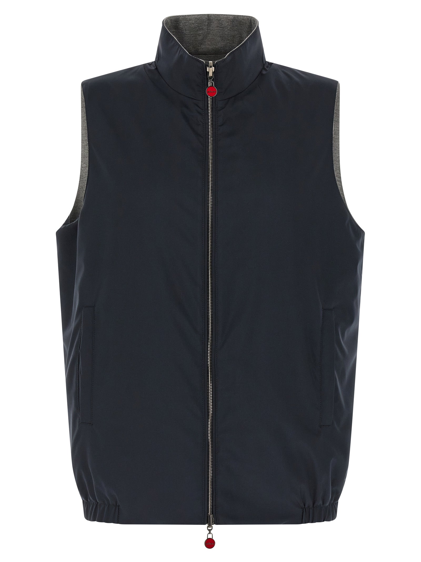 Kiton Blaue ärmellose Baumwolljacke