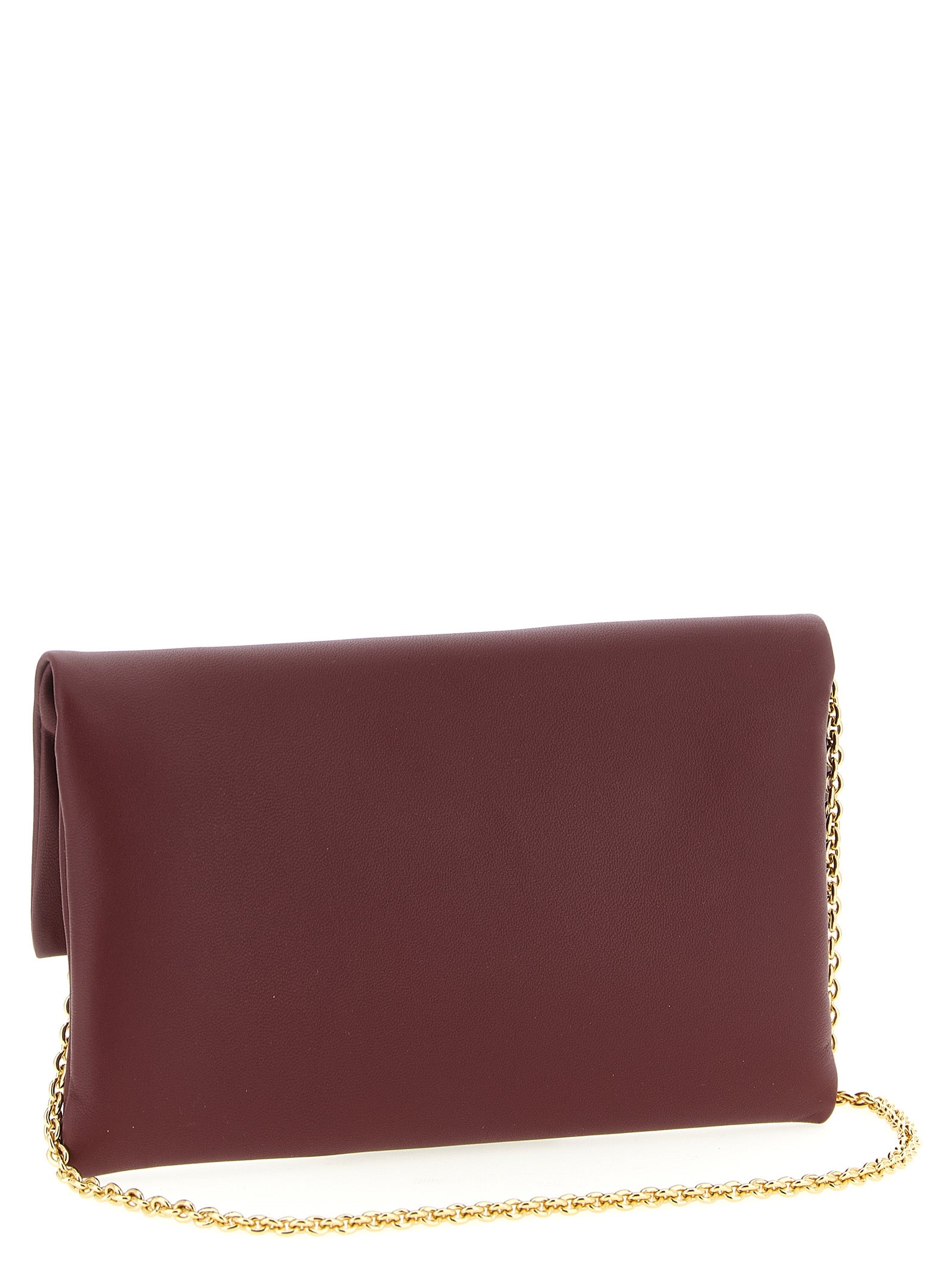 Fendi Bordeaux Lammleder Clutch Bag