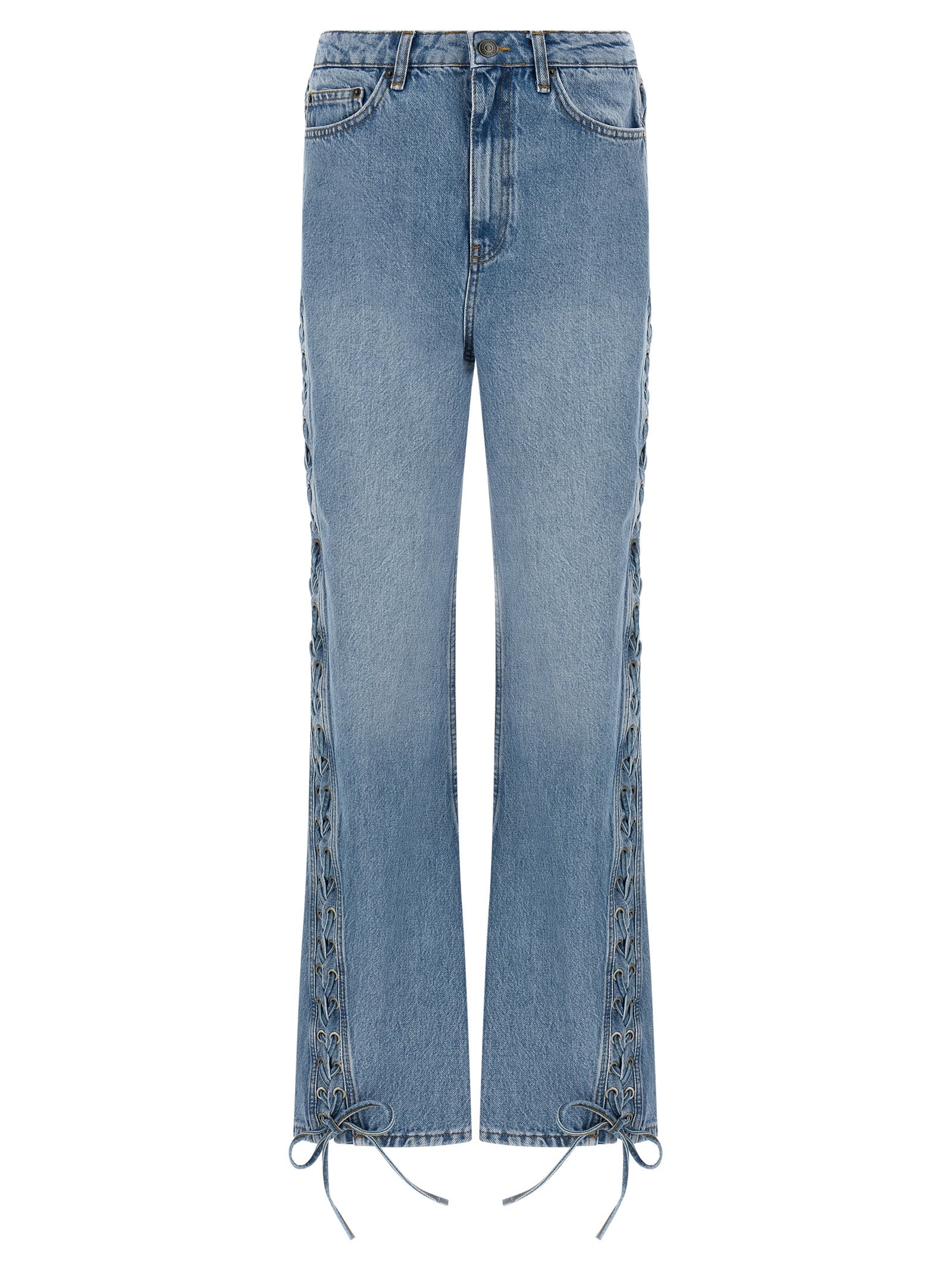ROTATE BIRGER CHRISTENSEN Blaue Jeans aus Baumwolle im geraden Schnitt