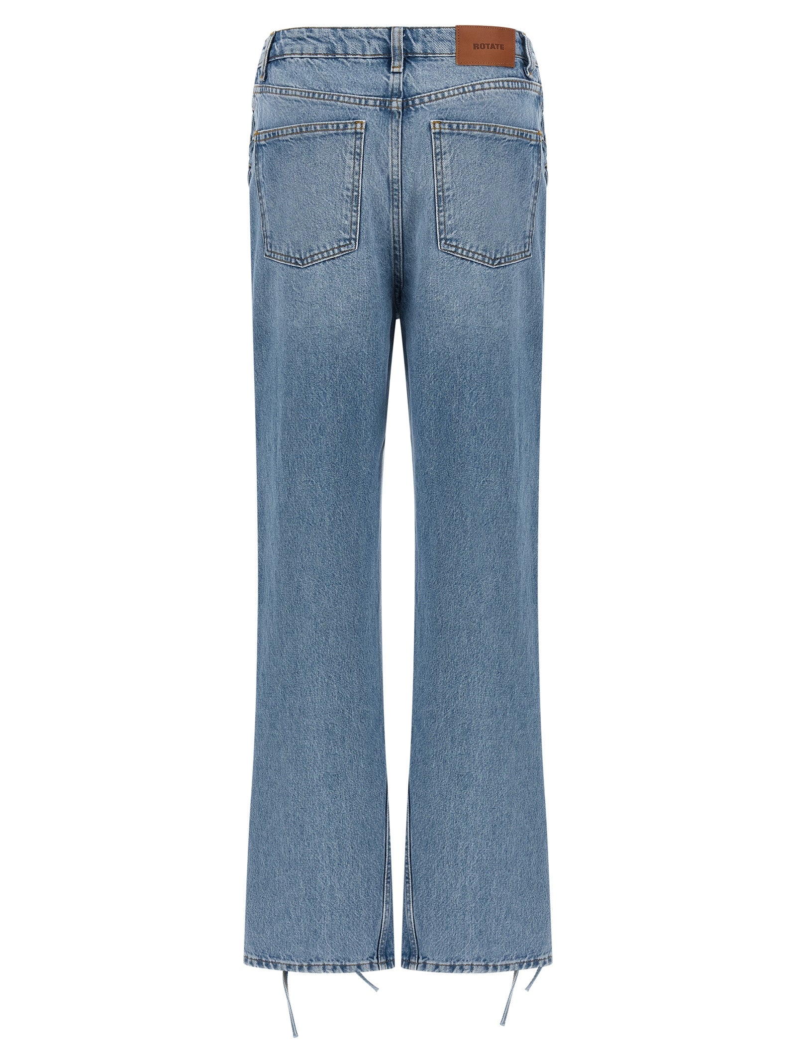 ROTATE BIRGER CHRISTENSEN Blaue Jeans aus Baumwolle im geraden Schnitt