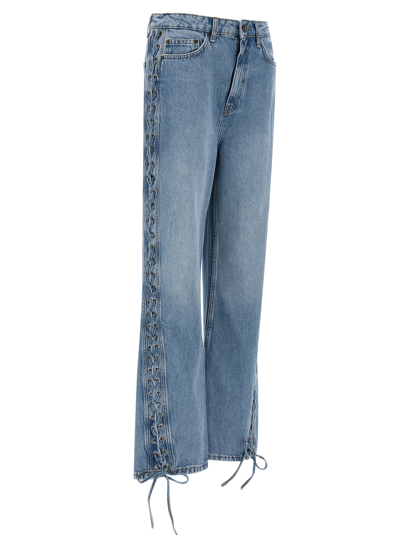 ROTATE BIRGER CHRISTENSEN Blaue Jeans aus Baumwolle im geraden Schnitt