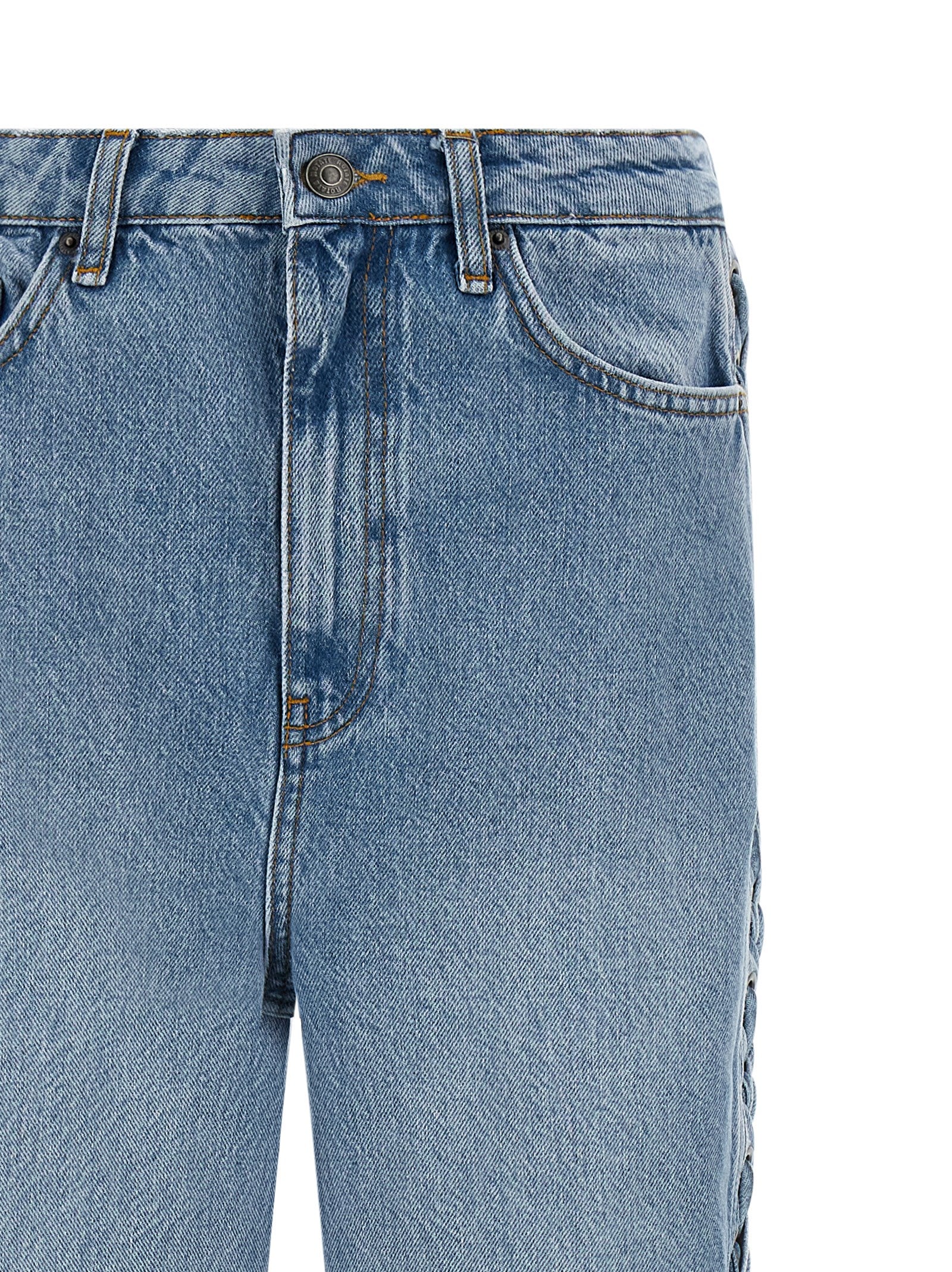ROTATE BIRGER CHRISTENSEN Blaue Jeans aus Baumwolle im geraden Schnitt