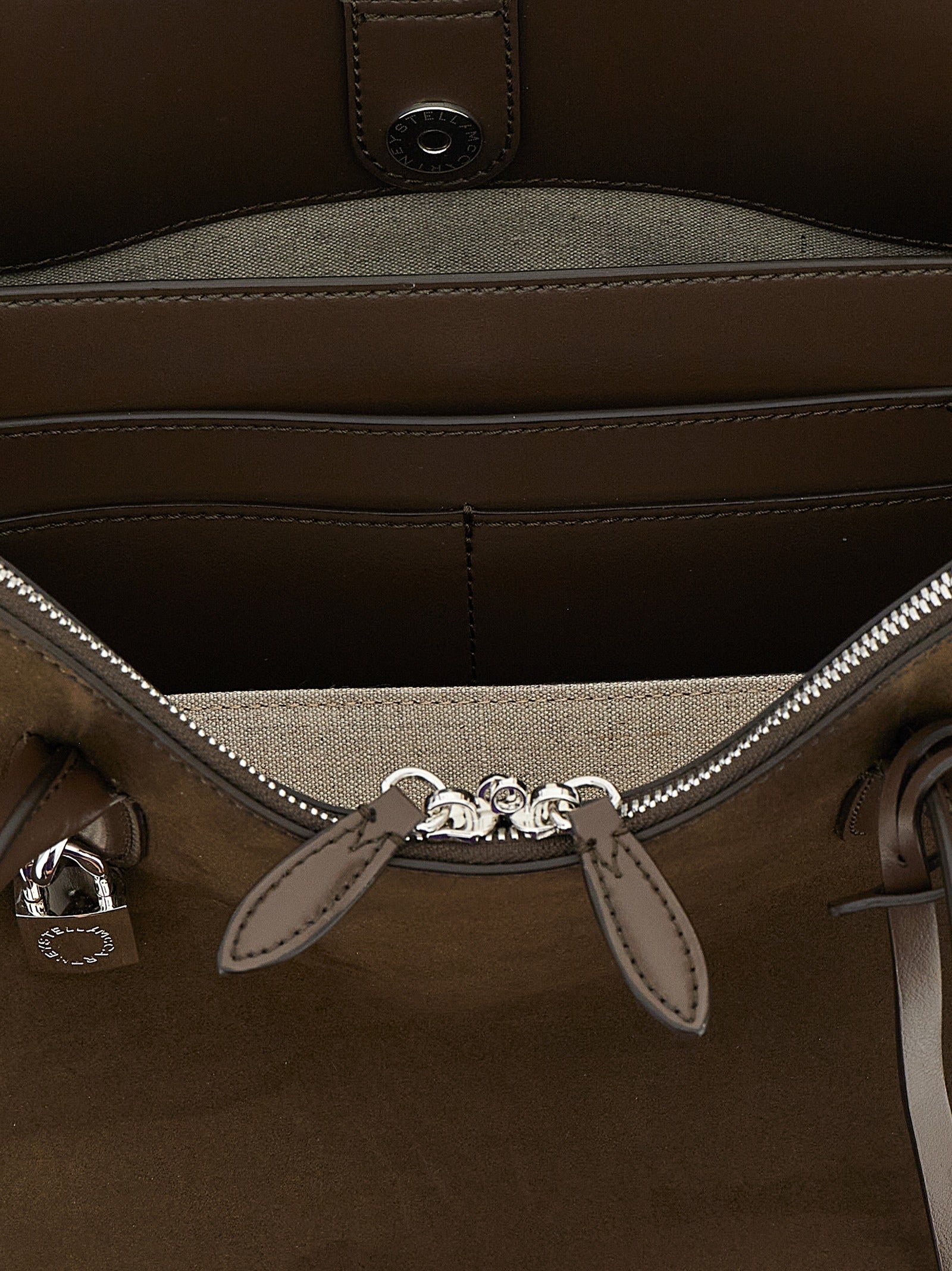 Stella McCartney Schultertasche aus braunem Hanf
