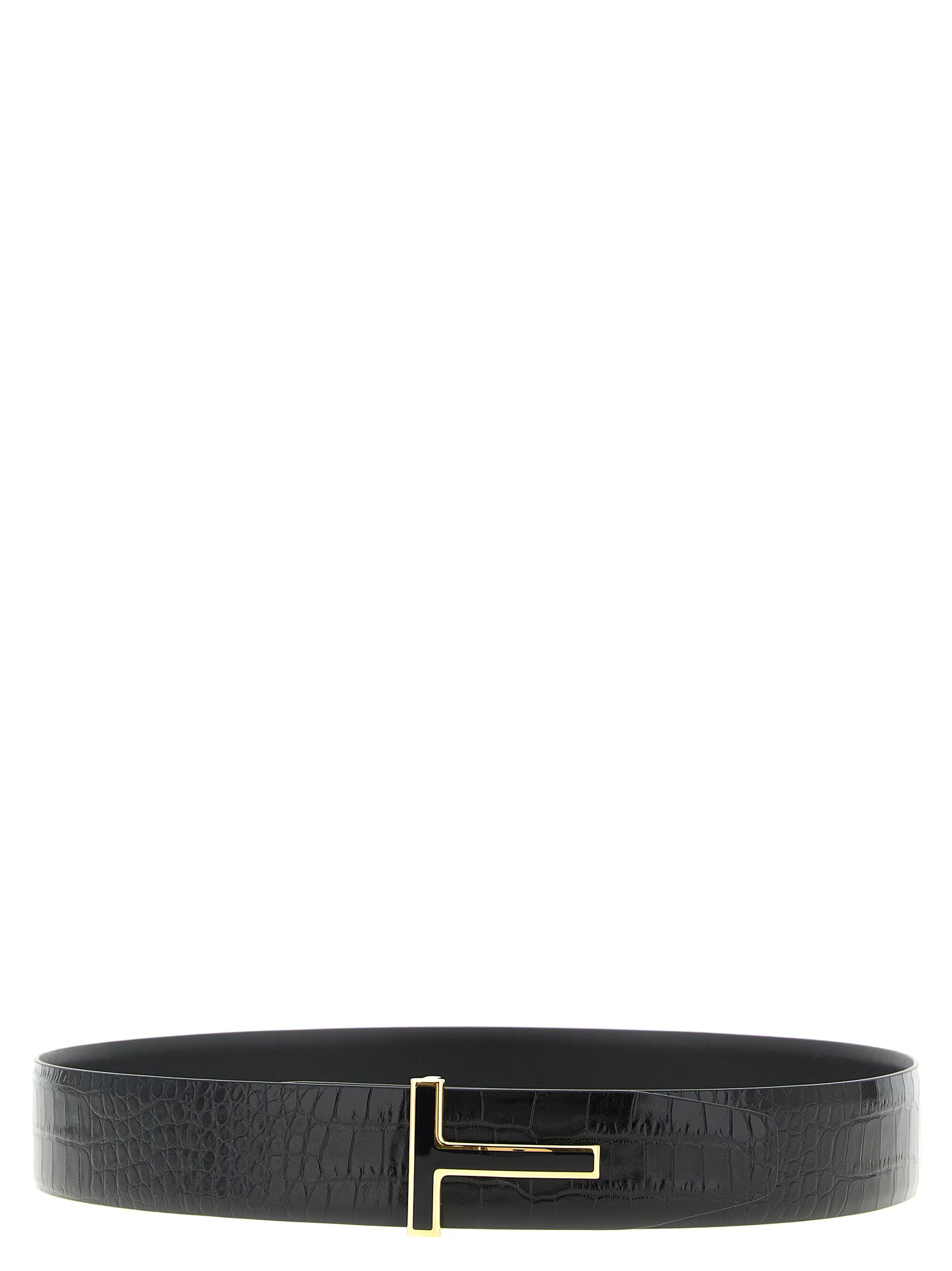 Tom Ford Schwarzer Kalbsleder Gürtel Regular