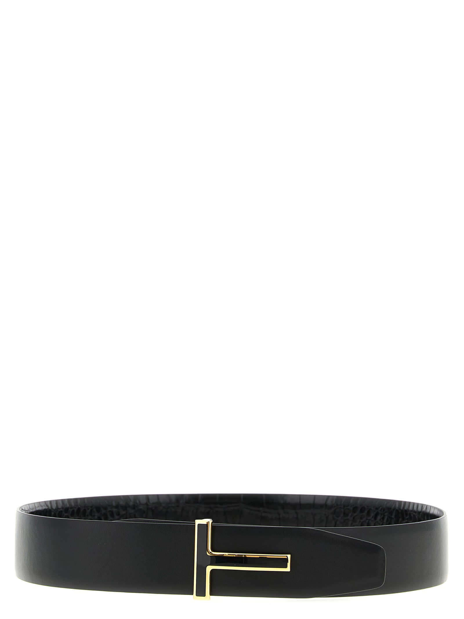 Tom Ford Schwarzer Kalbsleder Gürtel Regular