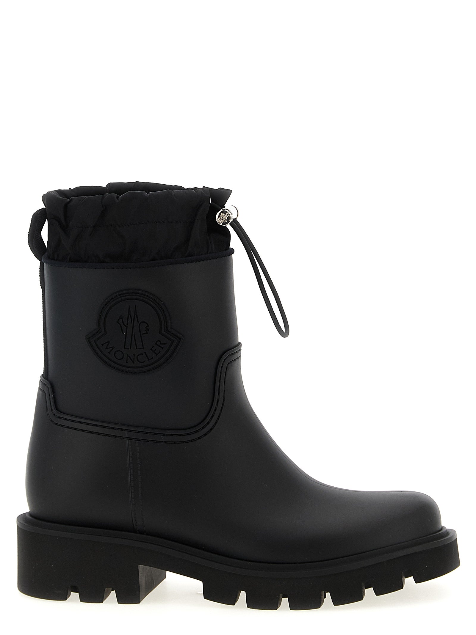 Moncler Schwarze PVC-Stiefeletten