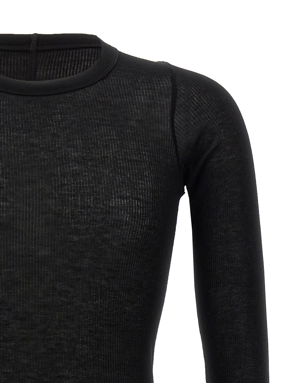 Rick Owens Schwarzes T-Shirt aus Viskose