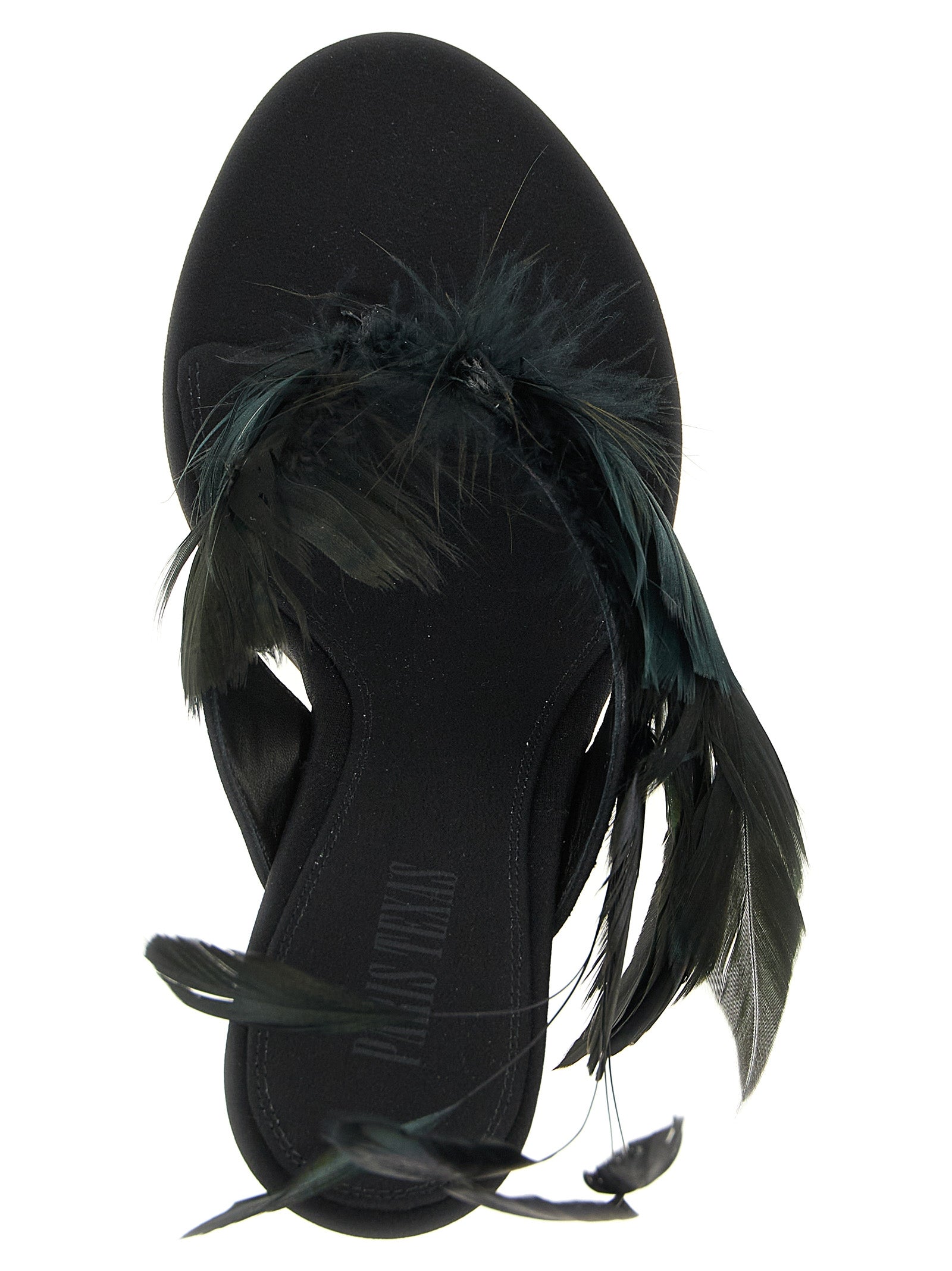Paris Texas Schwarze Stilettosandalen aus Seide