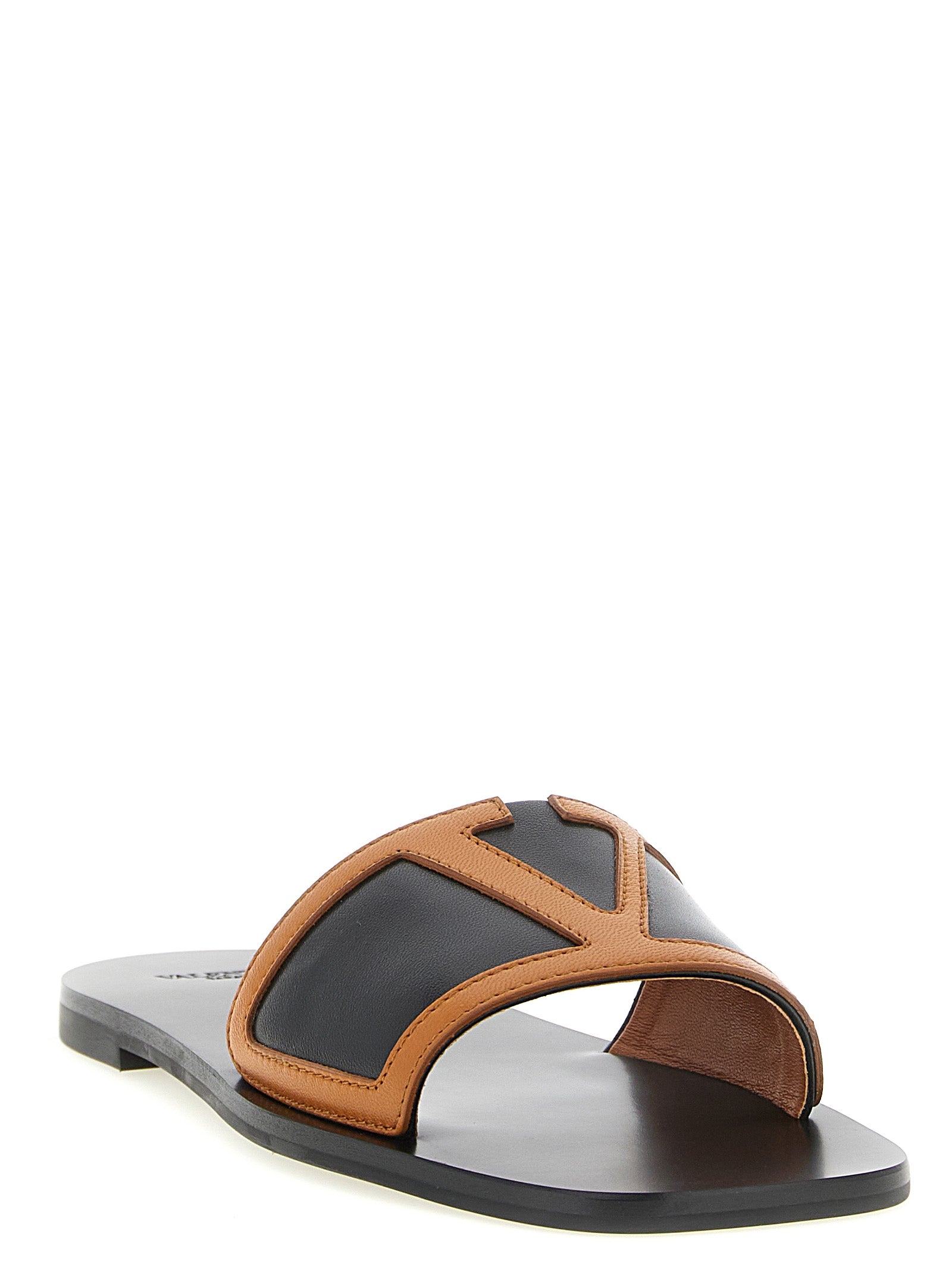 Valentino Garavani Braune Lammleder-Slipper