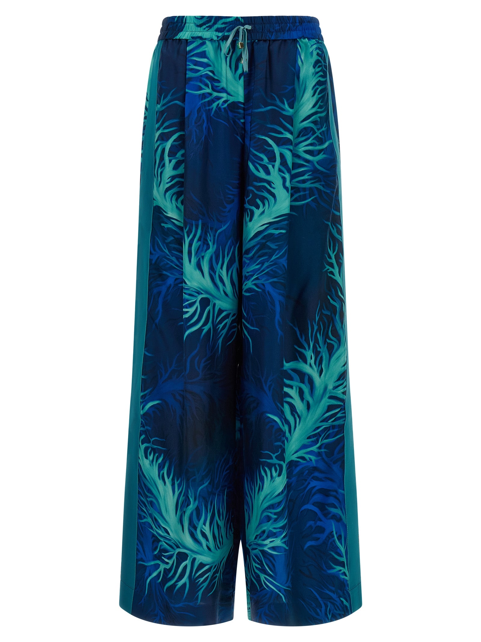F.R.S. - FOR RESTLESS SLEEPERS Blaue Seidenhose für die Freizeit