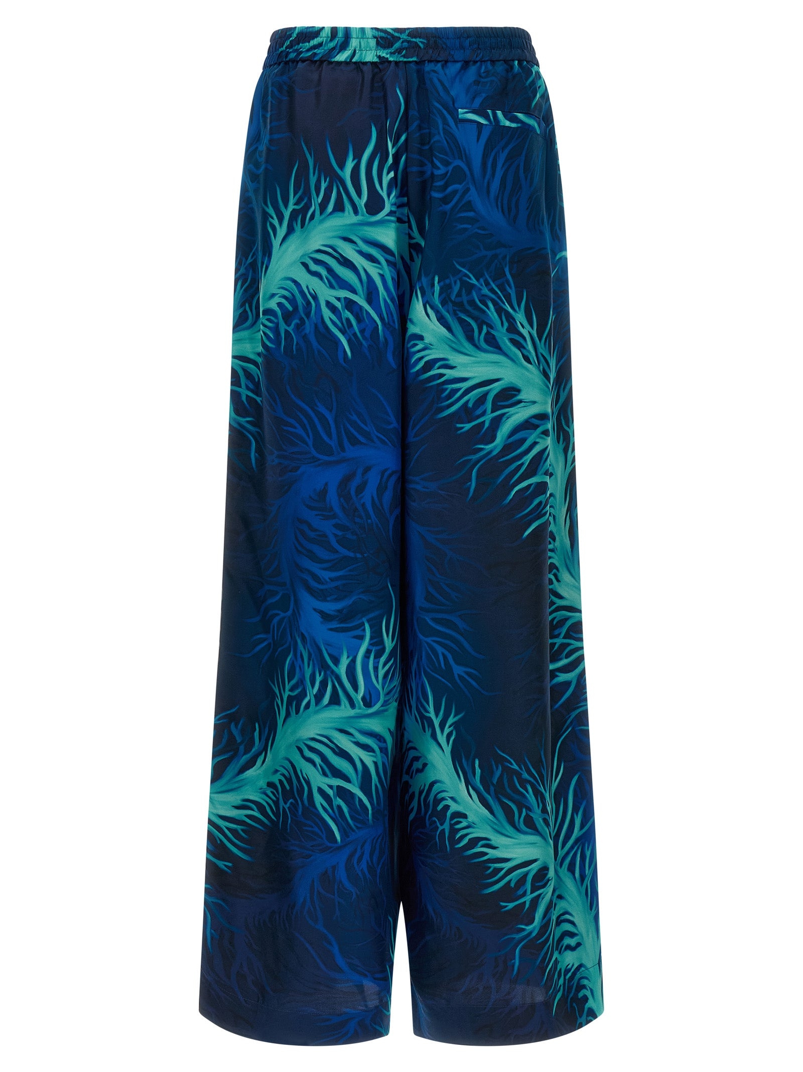 F.R.S. - FOR RESTLESS SLEEPERS Blaue Seidenhose für die Freizeit
