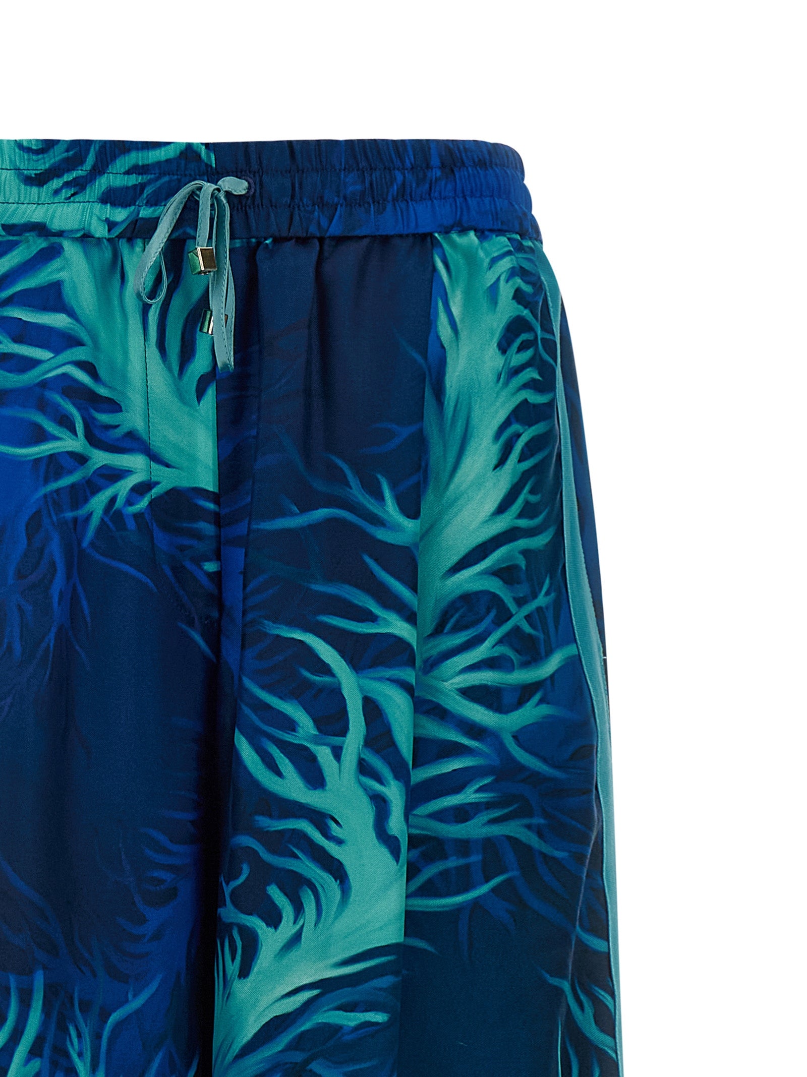 F.R.S. - FOR RESTLESS SLEEPERS Blaue Seidenhose für die Freizeit