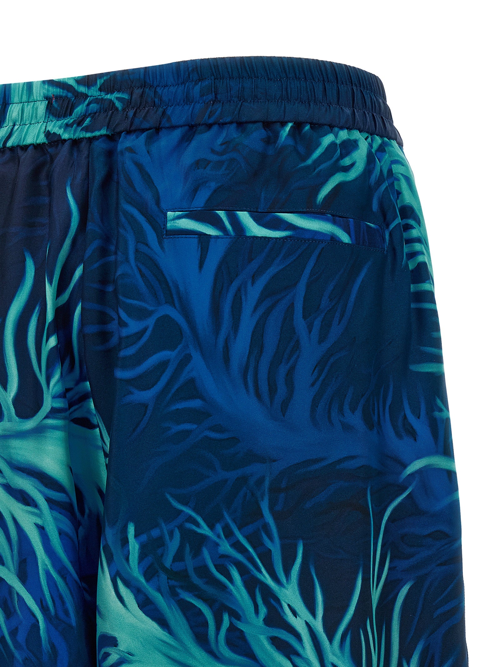 F.R.S. - FOR RESTLESS SLEEPERS Blaue Seidenhose für die Freizeit