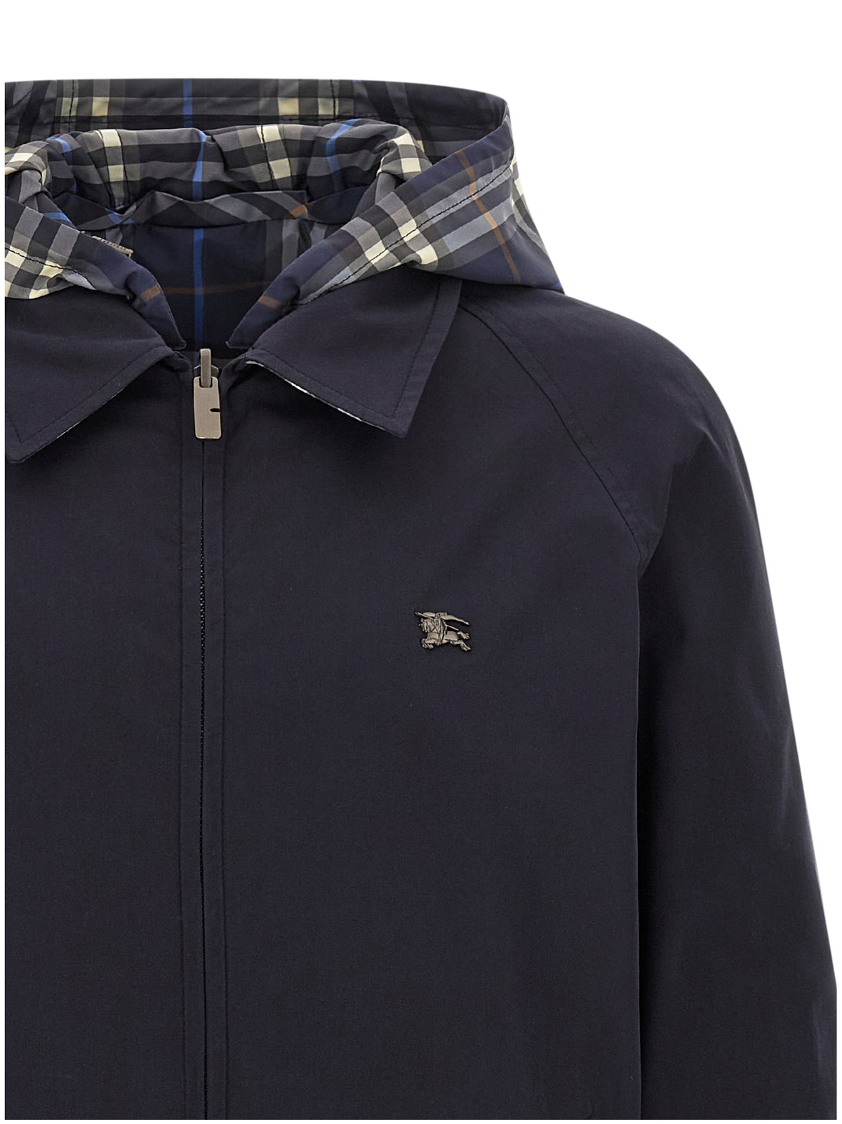 Burberry Blaue Baumwolljacke in voller Länge