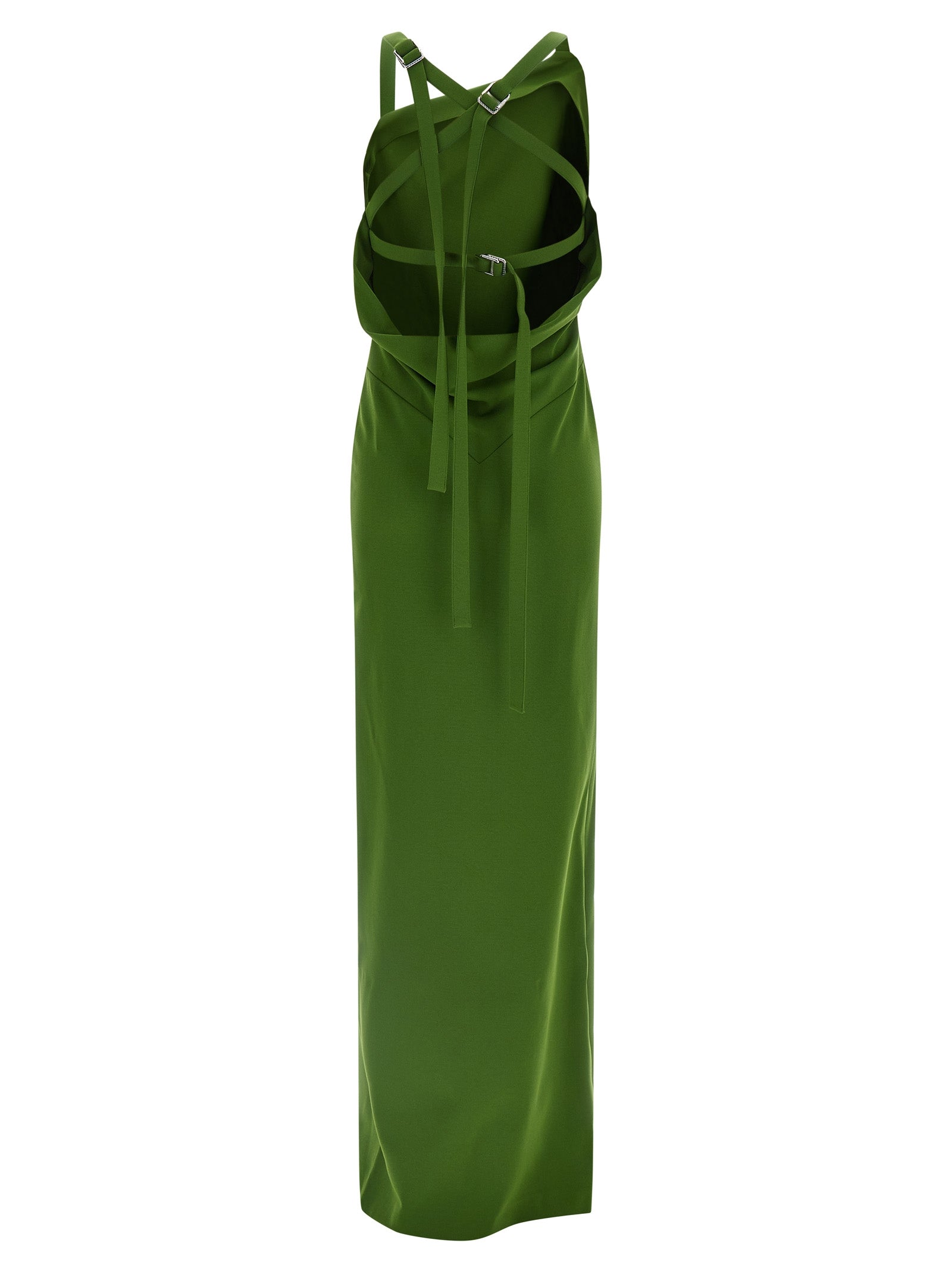 The Attico Zweifarbige Viskose-Maxikleid