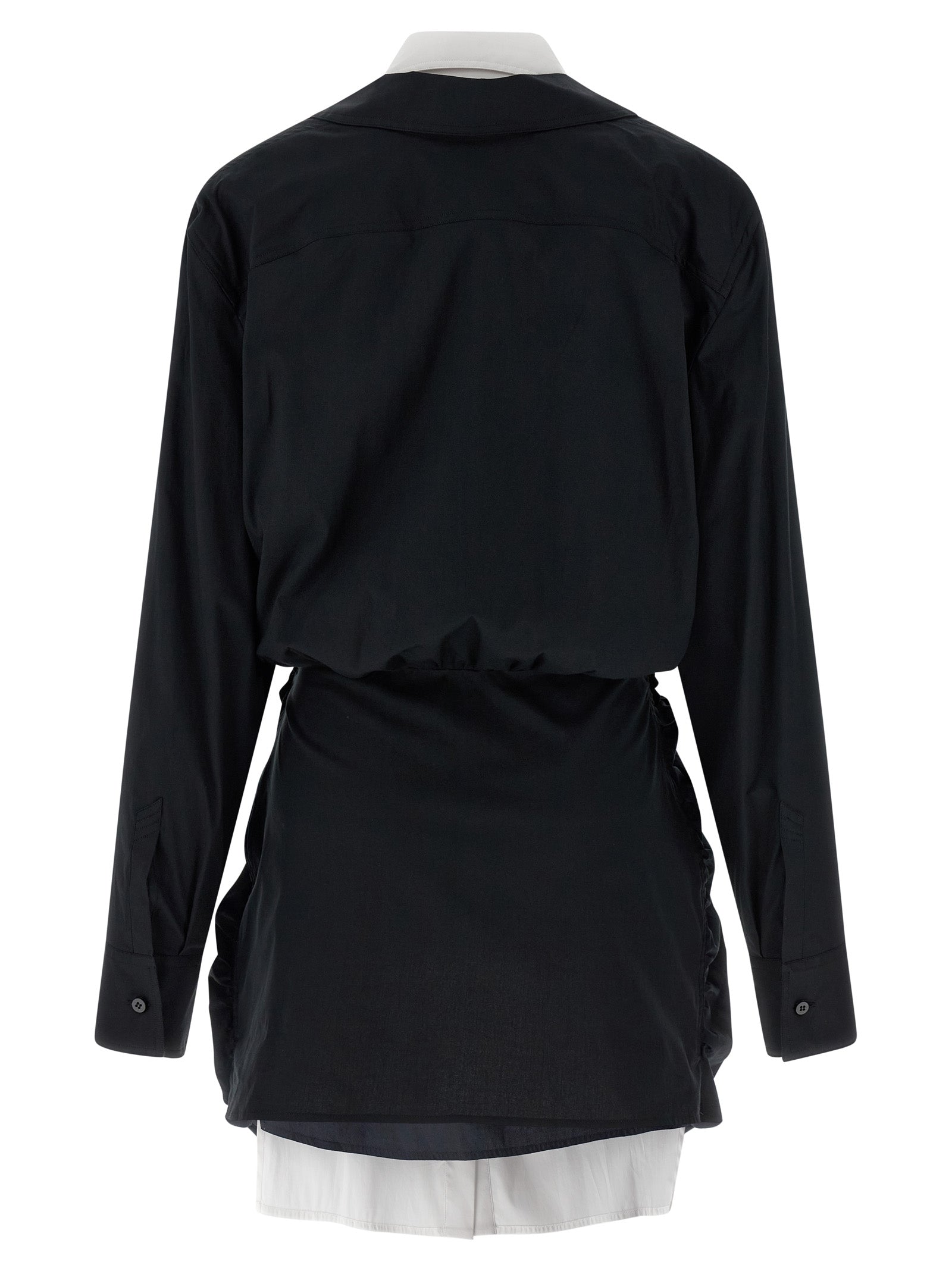 The Attico Kurzes Zweifarben-Kleid aus Baumwolle