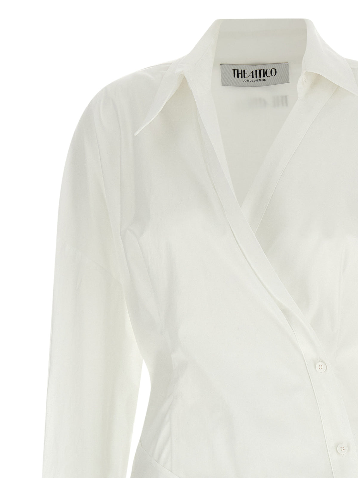 The Attico Weißes Baumwoll-Kurzkleid