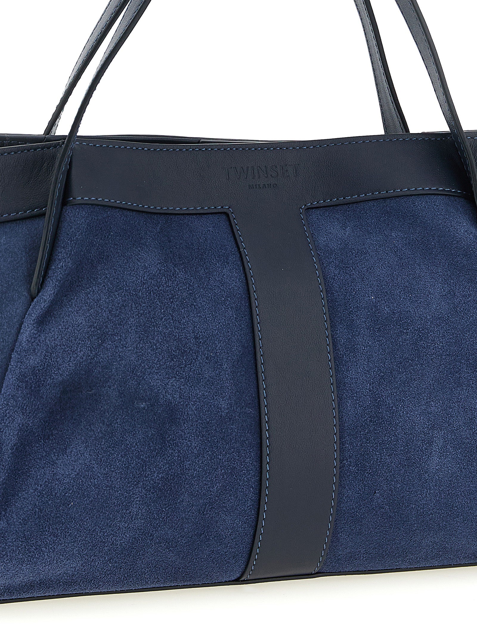 Twinset Blaue Schultertasche aus Polyethylen