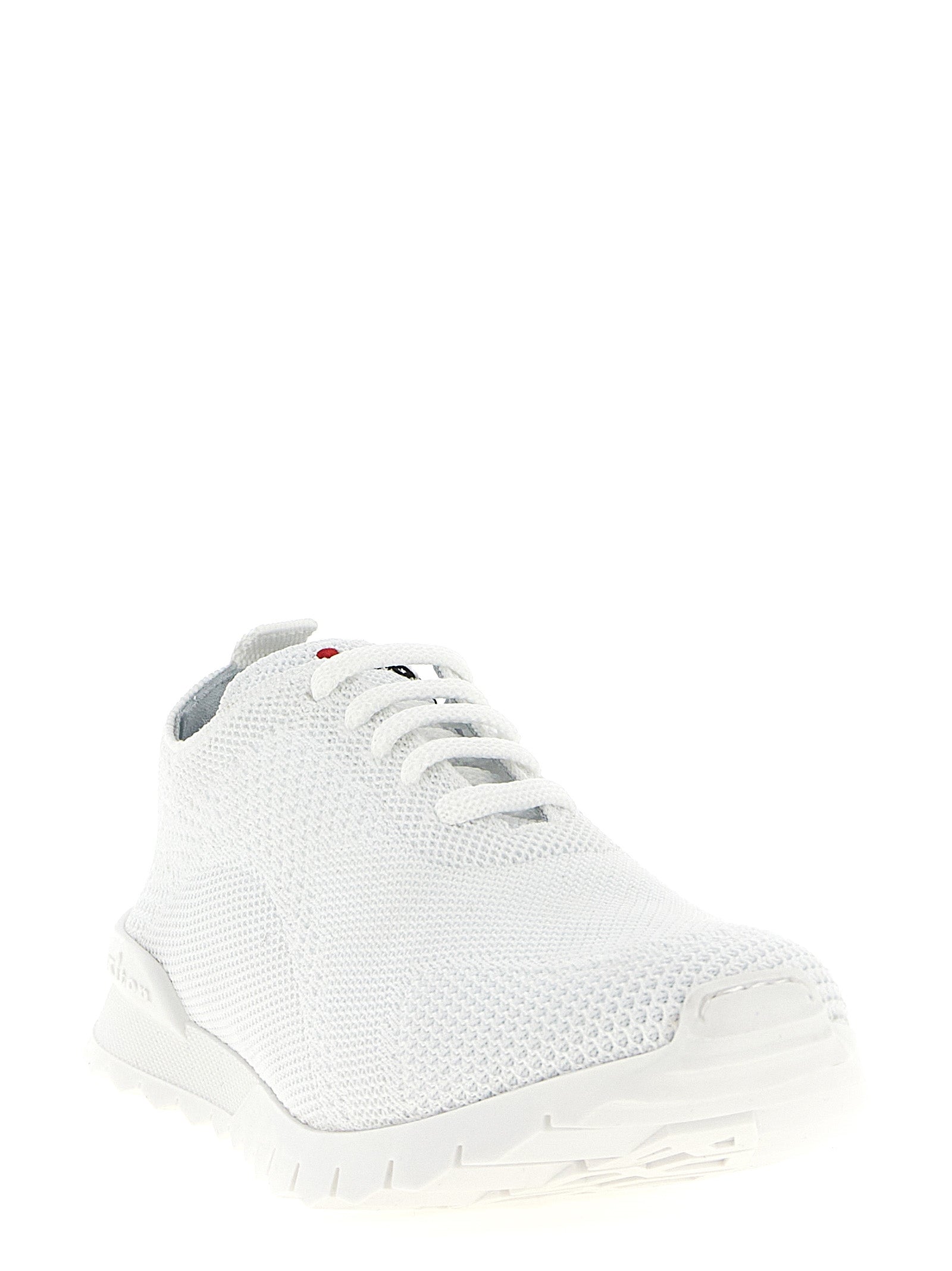 Kiton Weiße Sneaker aus Baumwolle im Athletic-Look
