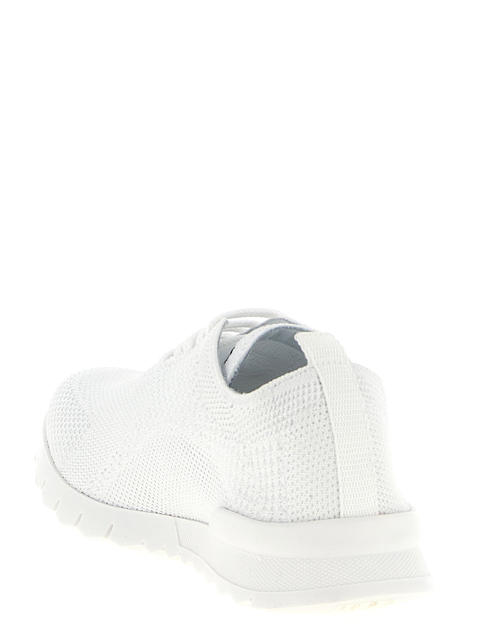 Kiton Weiße Sneaker aus Baumwolle im Athletic-Look