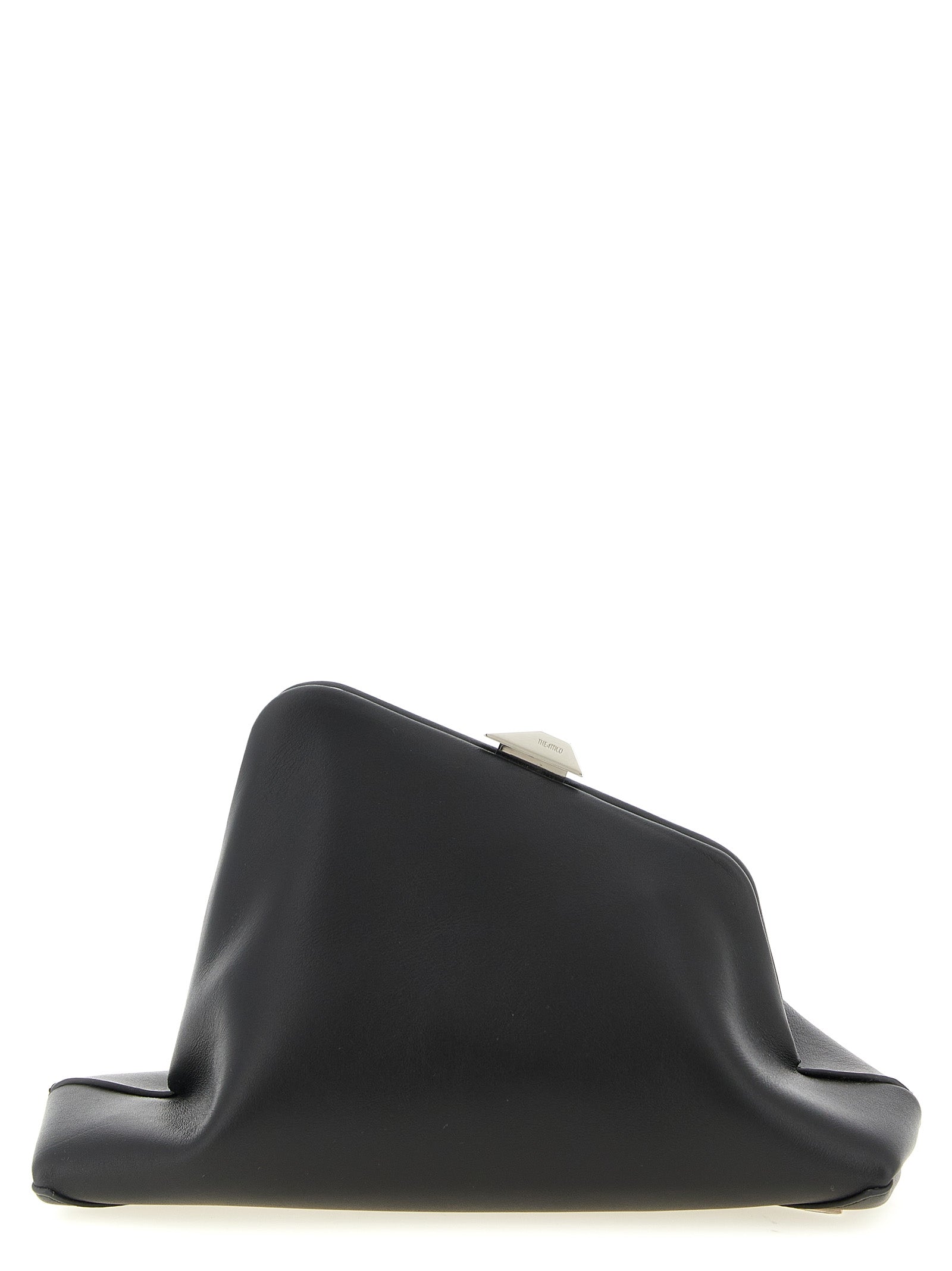 The Attico Schwarze Kalbsleder-Clutch