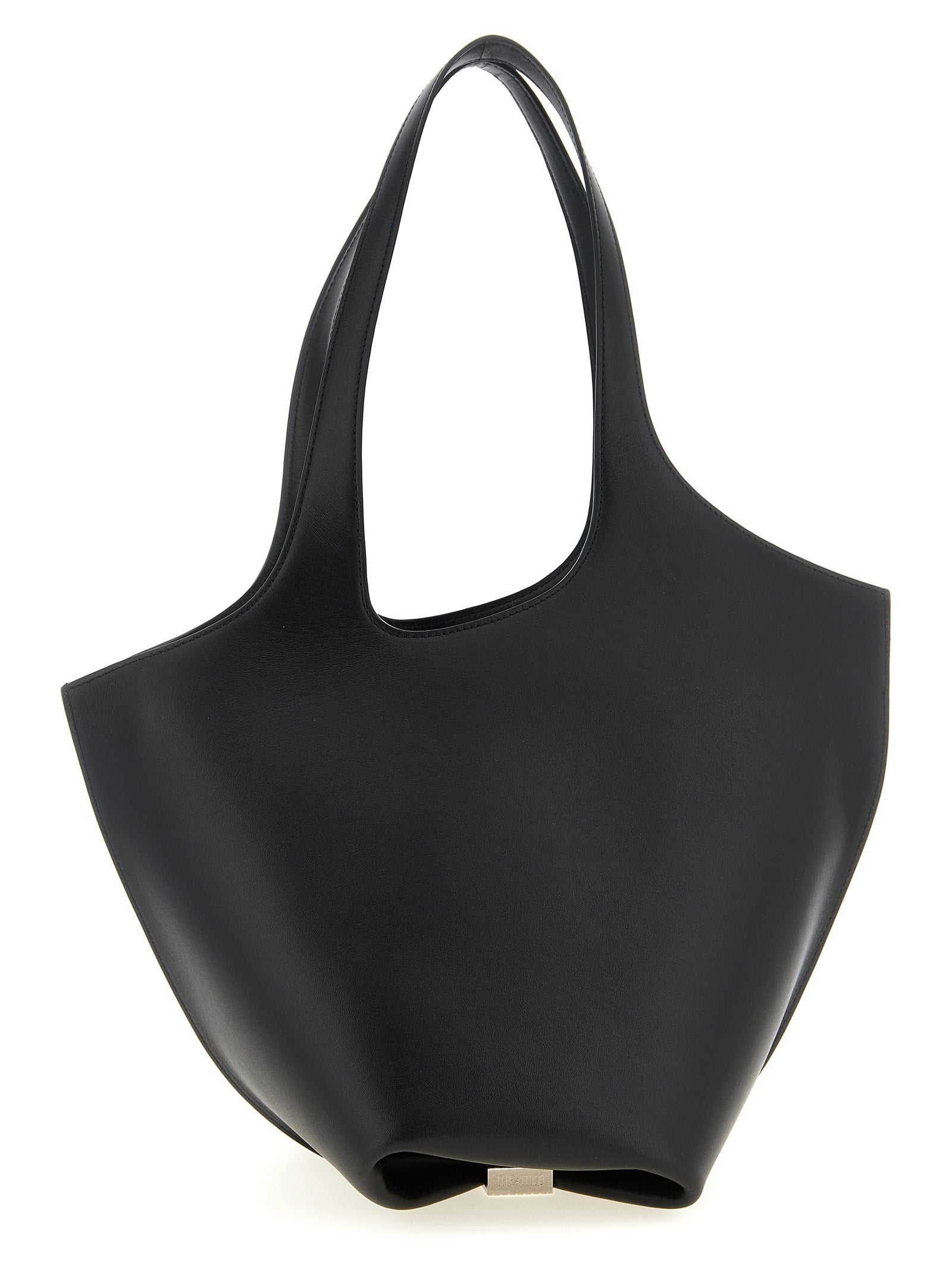 The Attico Schwarze Kalbsleder-Schultertasche