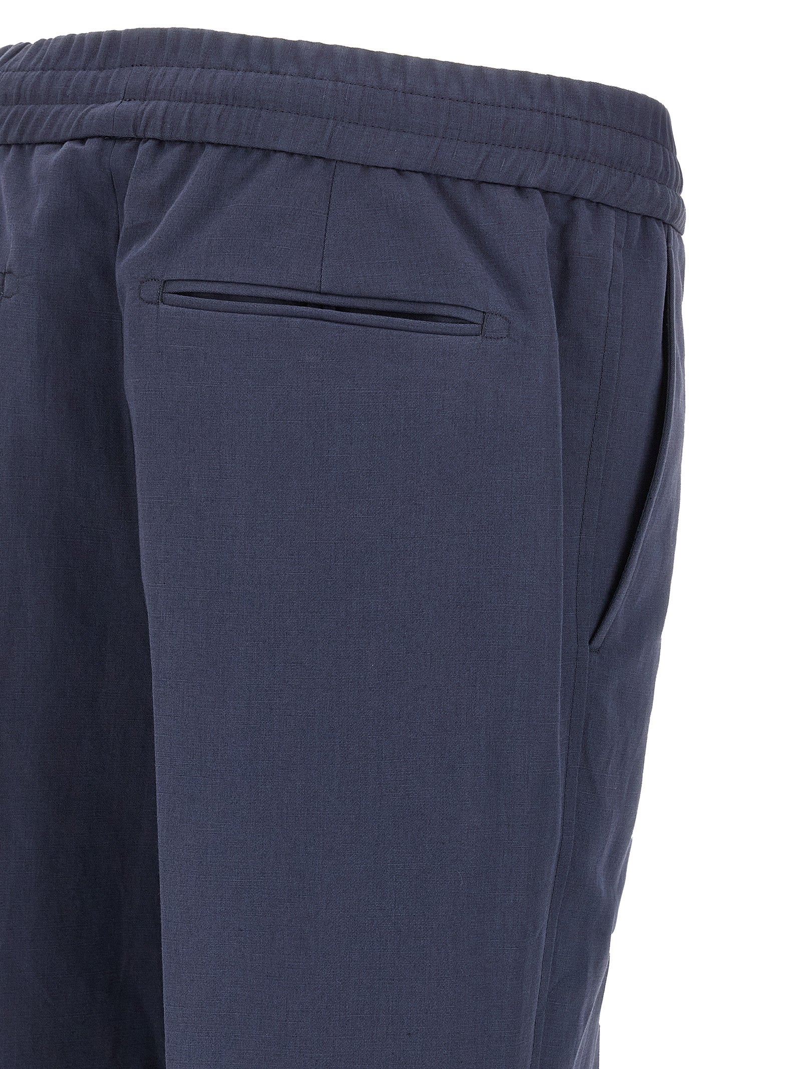 Brioni Blaue Leinenhose
