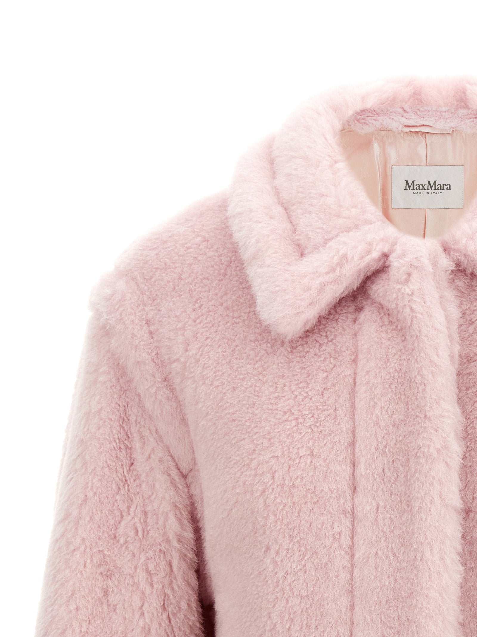 Max Mara Mehrfarbiger Mantel aus Alpaka und Leder