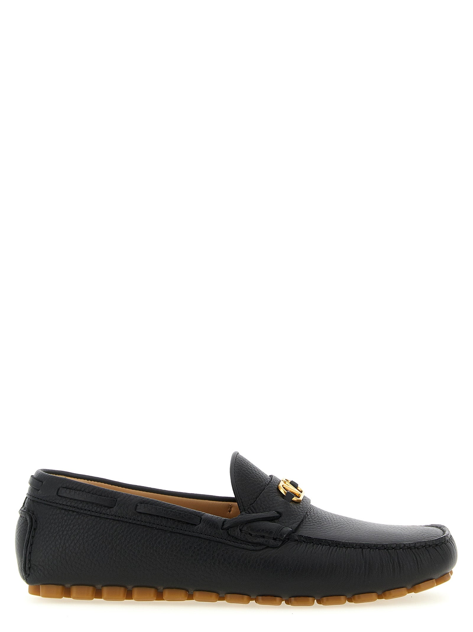 Valentino Garavani Schwarze Loafer aus Kalbsleder zum Hineinschlüpfen