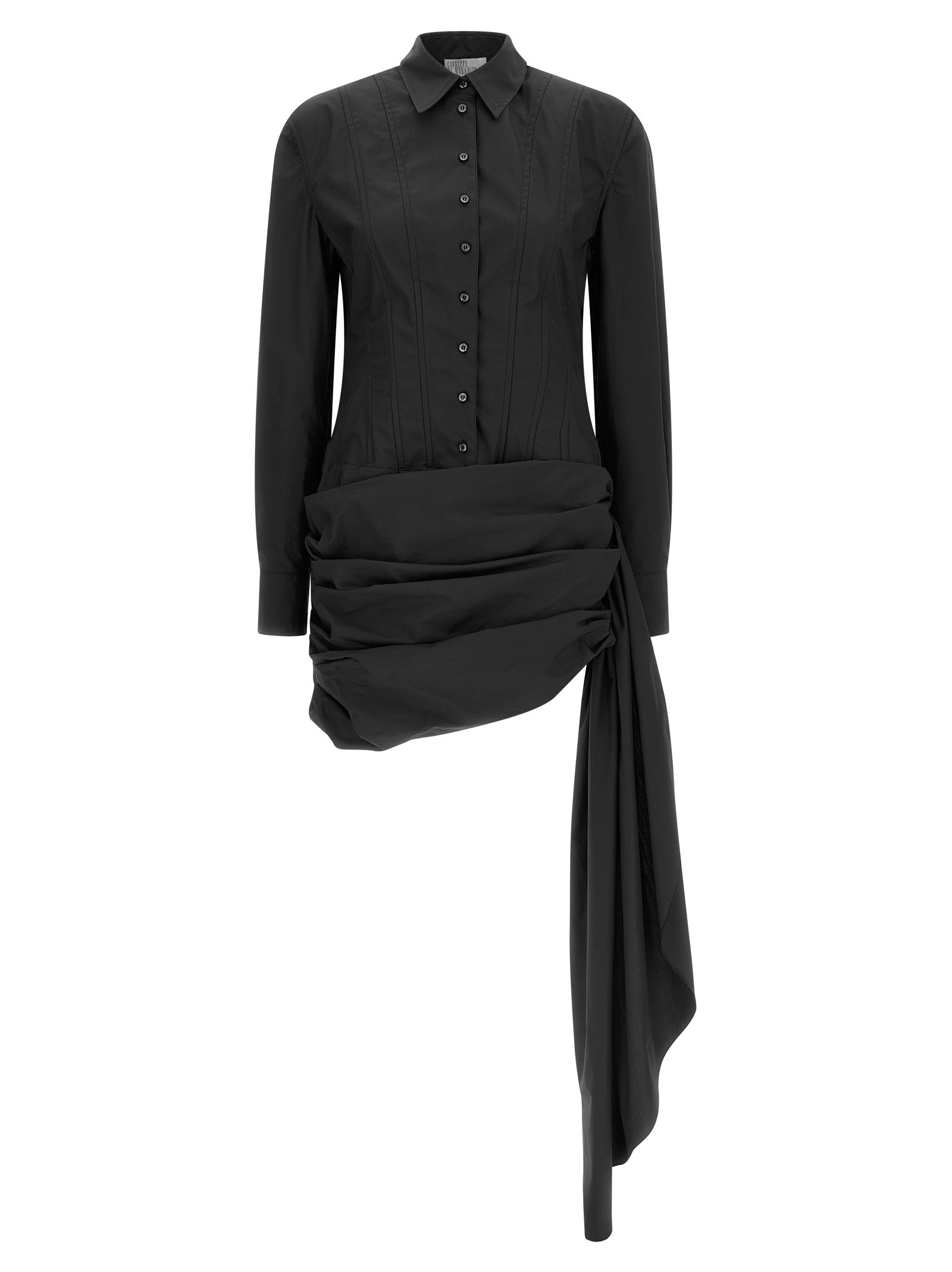 Giuseppe Di Morabito Schwarzes kurzes Baumwollkleid