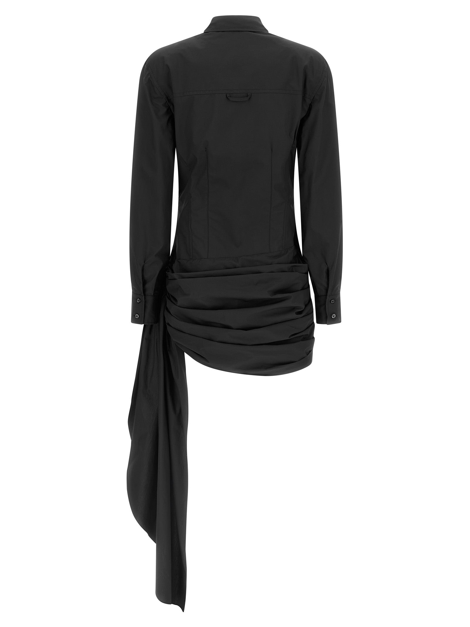 Giuseppe Di Morabito Schwarzes kurzes Baumwollkleid