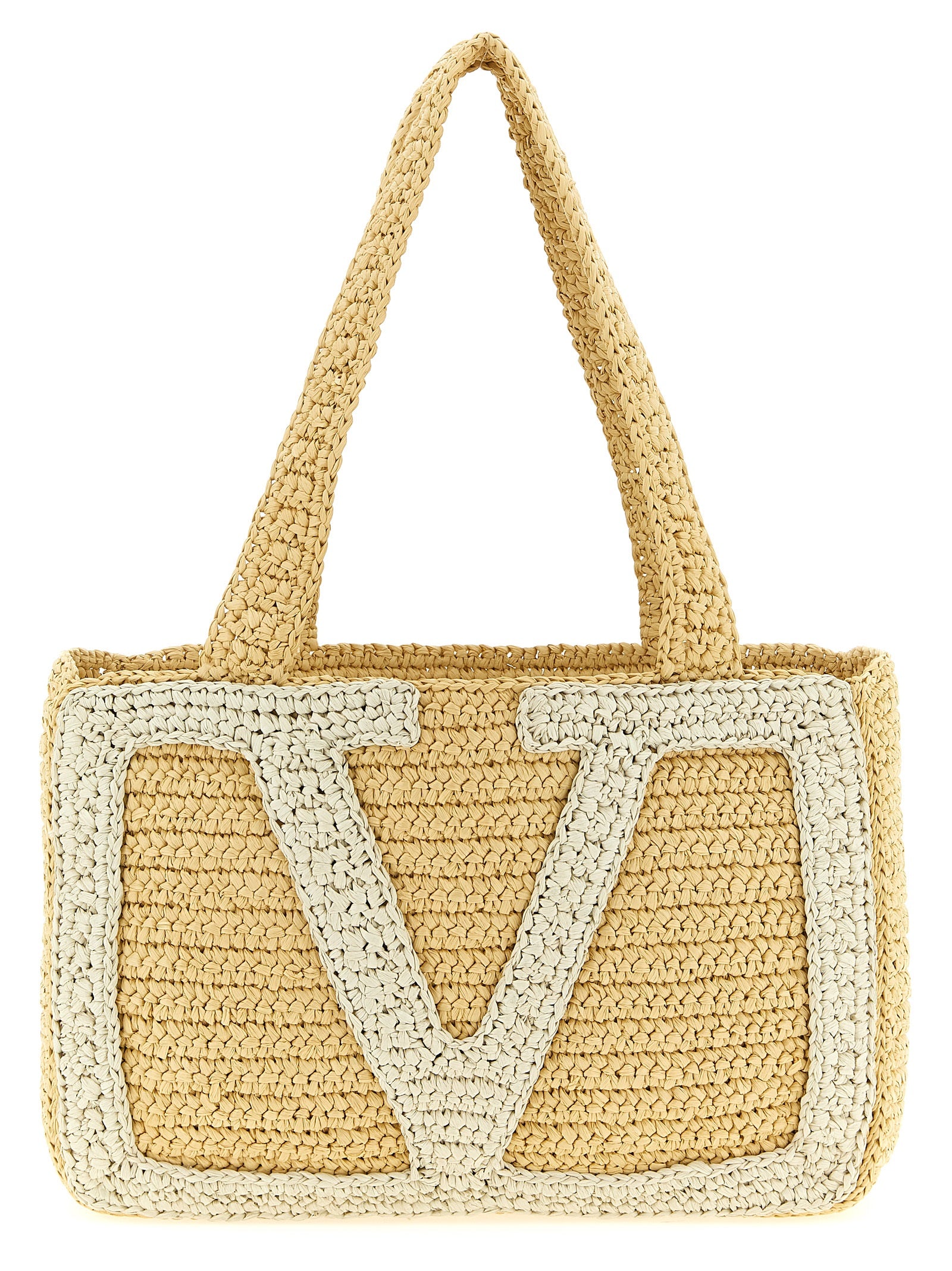 Valentino Garavani Weiße Tote Bag aus Viskose