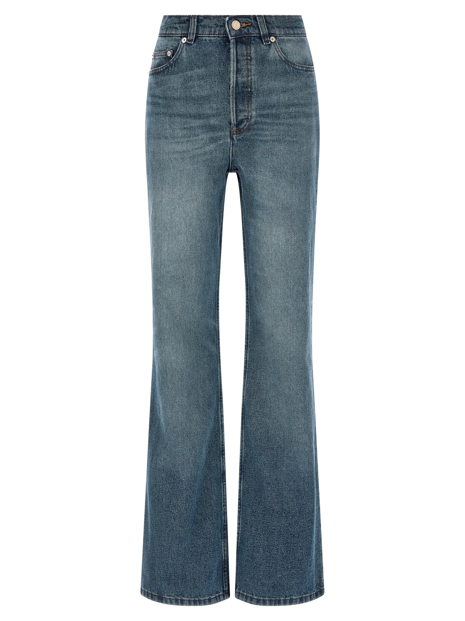 A.P.C. Blaue Baumwoll-Jeans mit ausgestelltem Bein