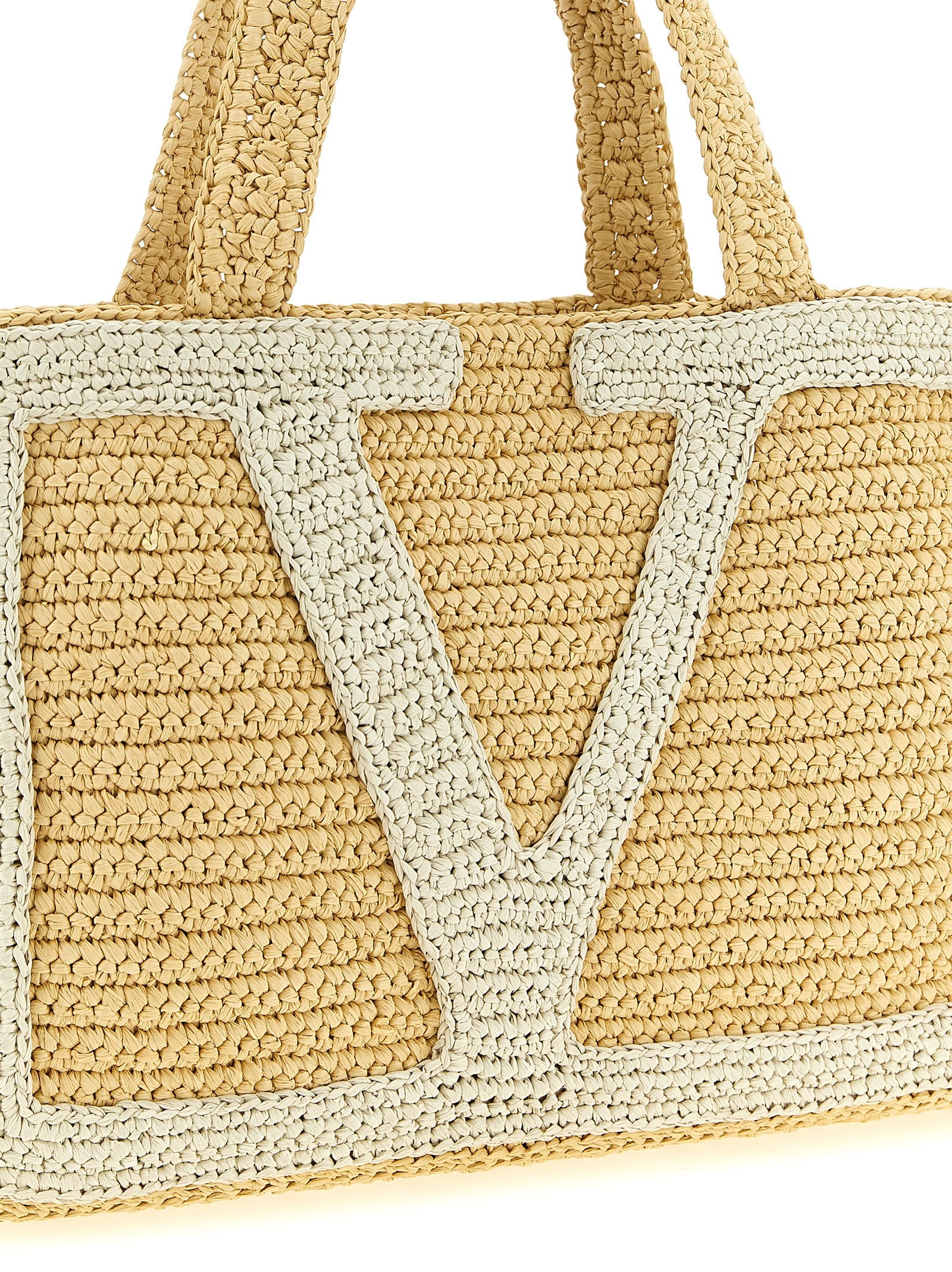 Valentino Garavani Weiße Viscose-Tragetasche