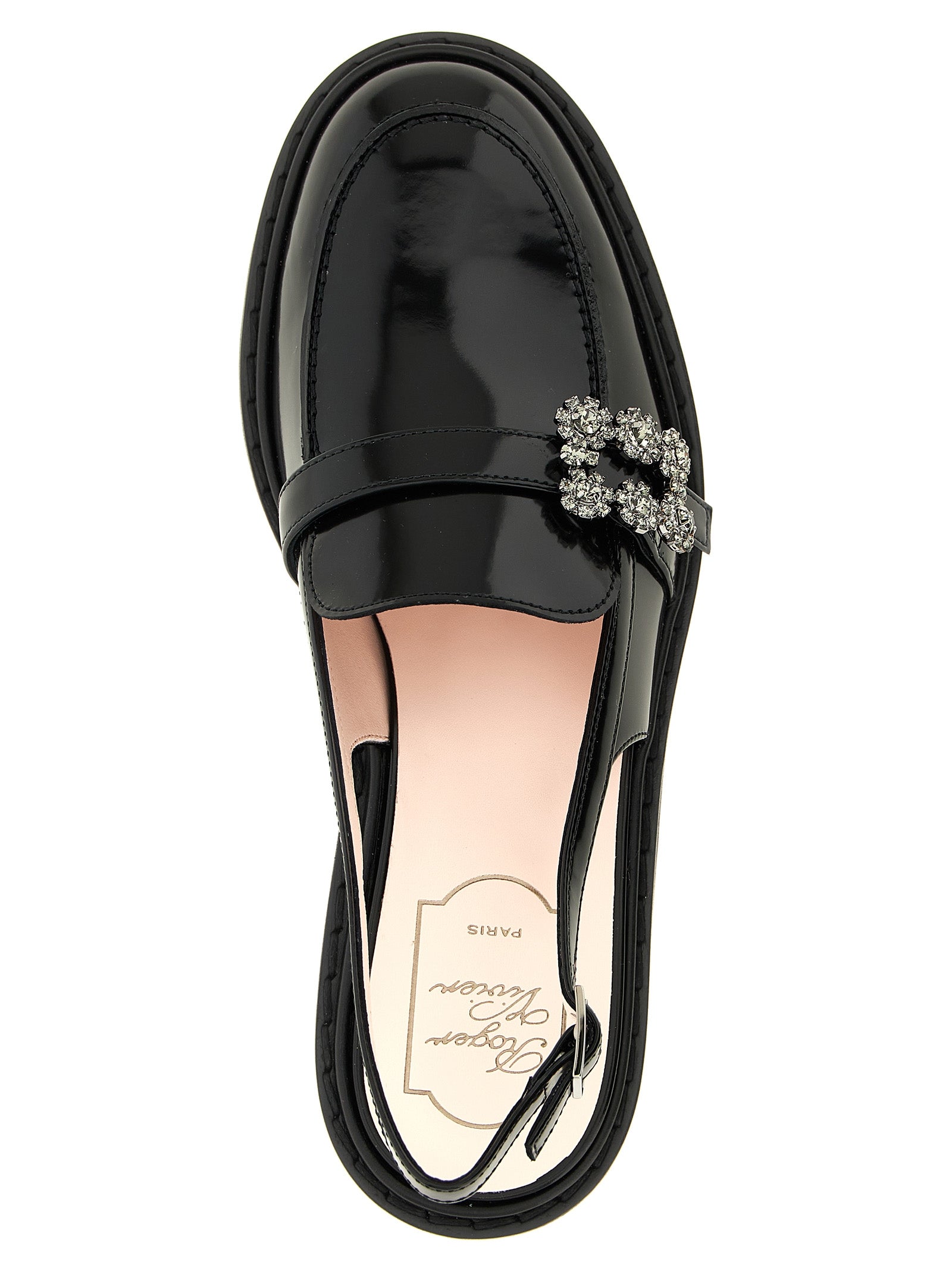 Roger Vivier Schwarzer Kalbsleder-Mokassin