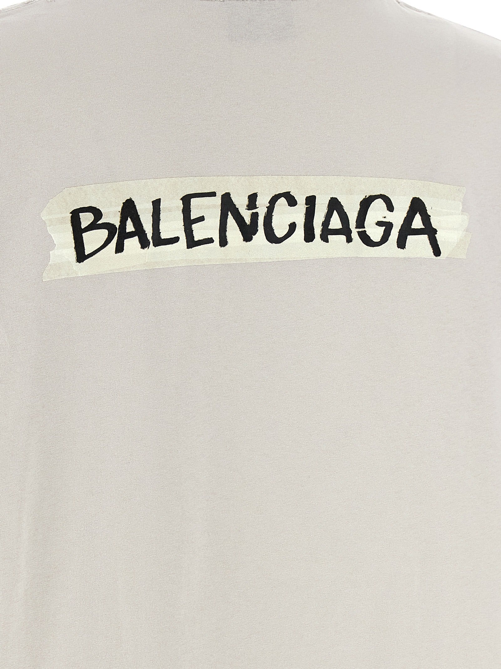 Balenciaga Graues Baumwoll-T-Shirt