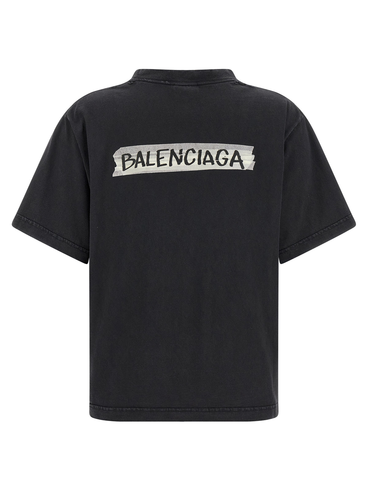 Balenciaga Schwarzes Baumwoll-T-Shirt