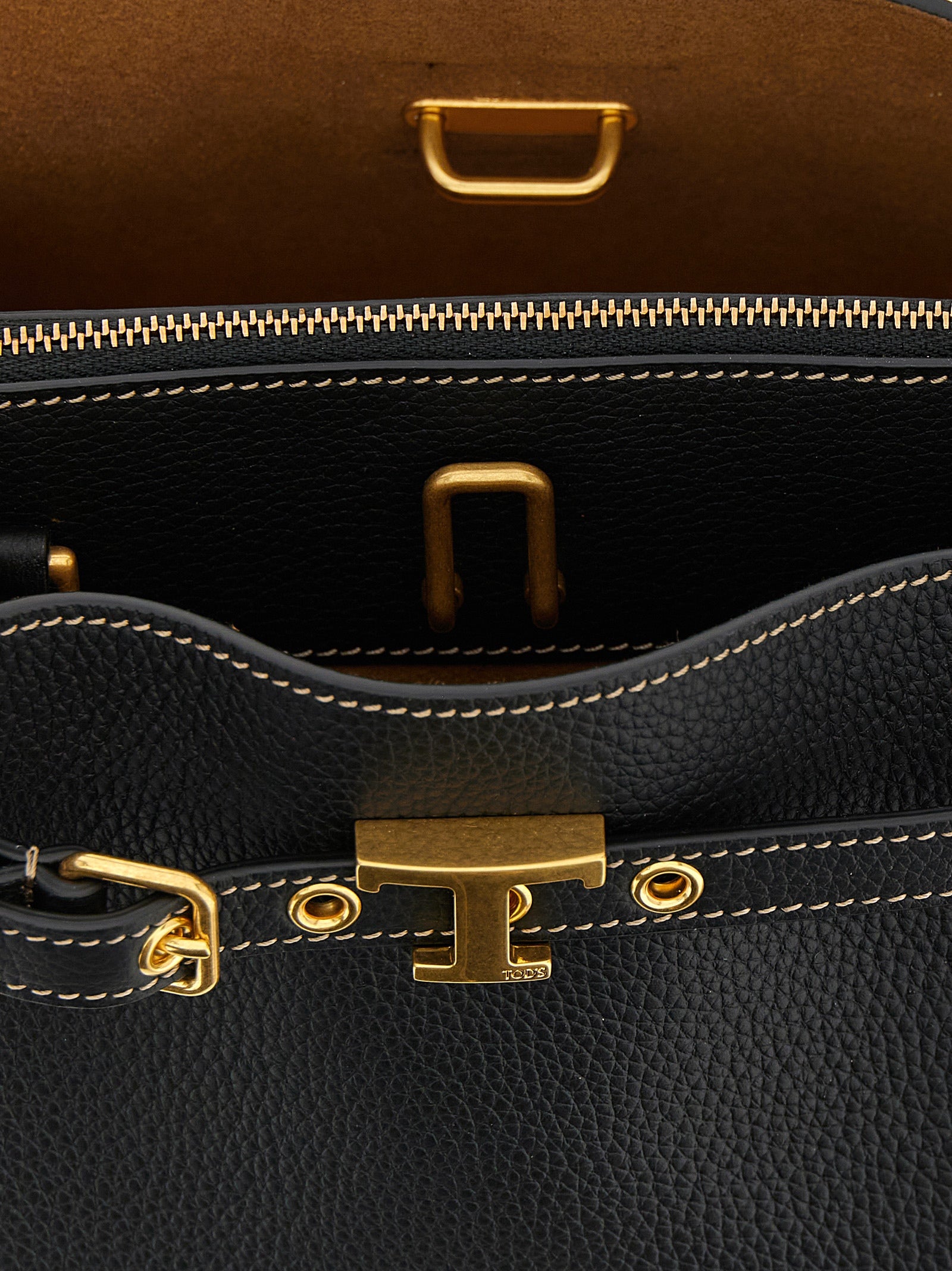 Tod's Schwarze Kalbsleder-Handtasche