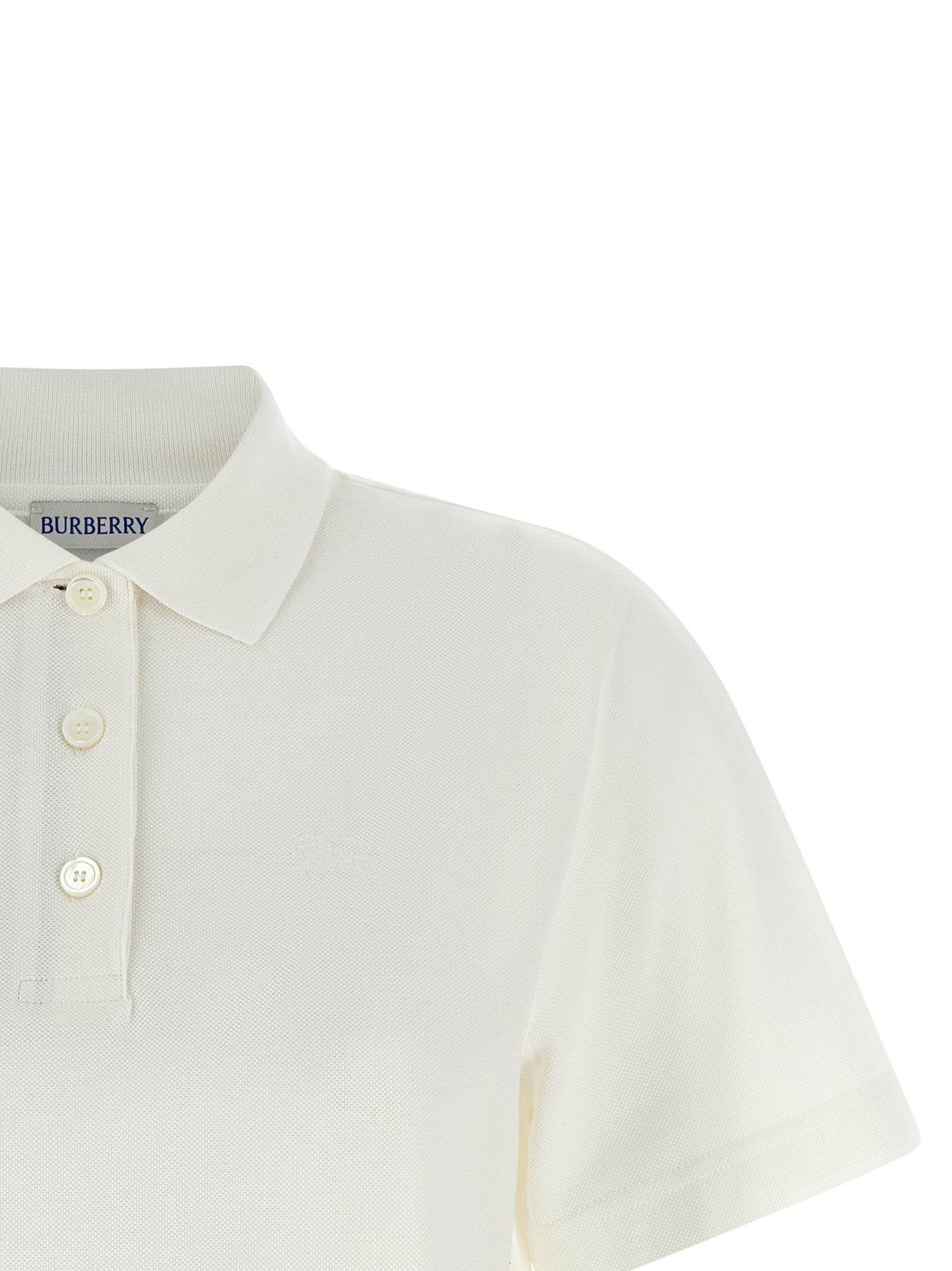 Burberry Weißes Poloshirt aus Baumwolle