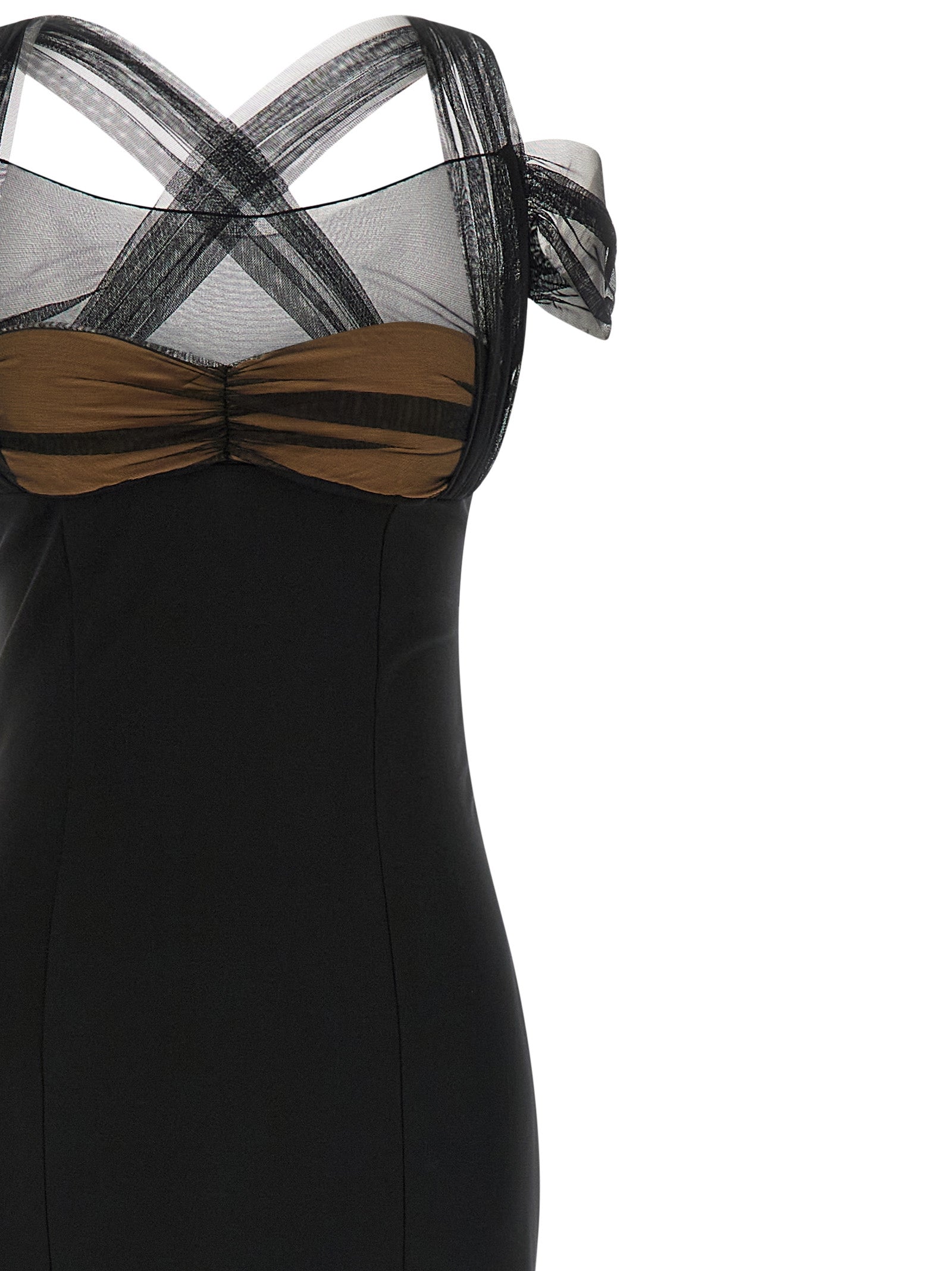 Nensi Dojaka Schwarzes Viskose-Maxikleid