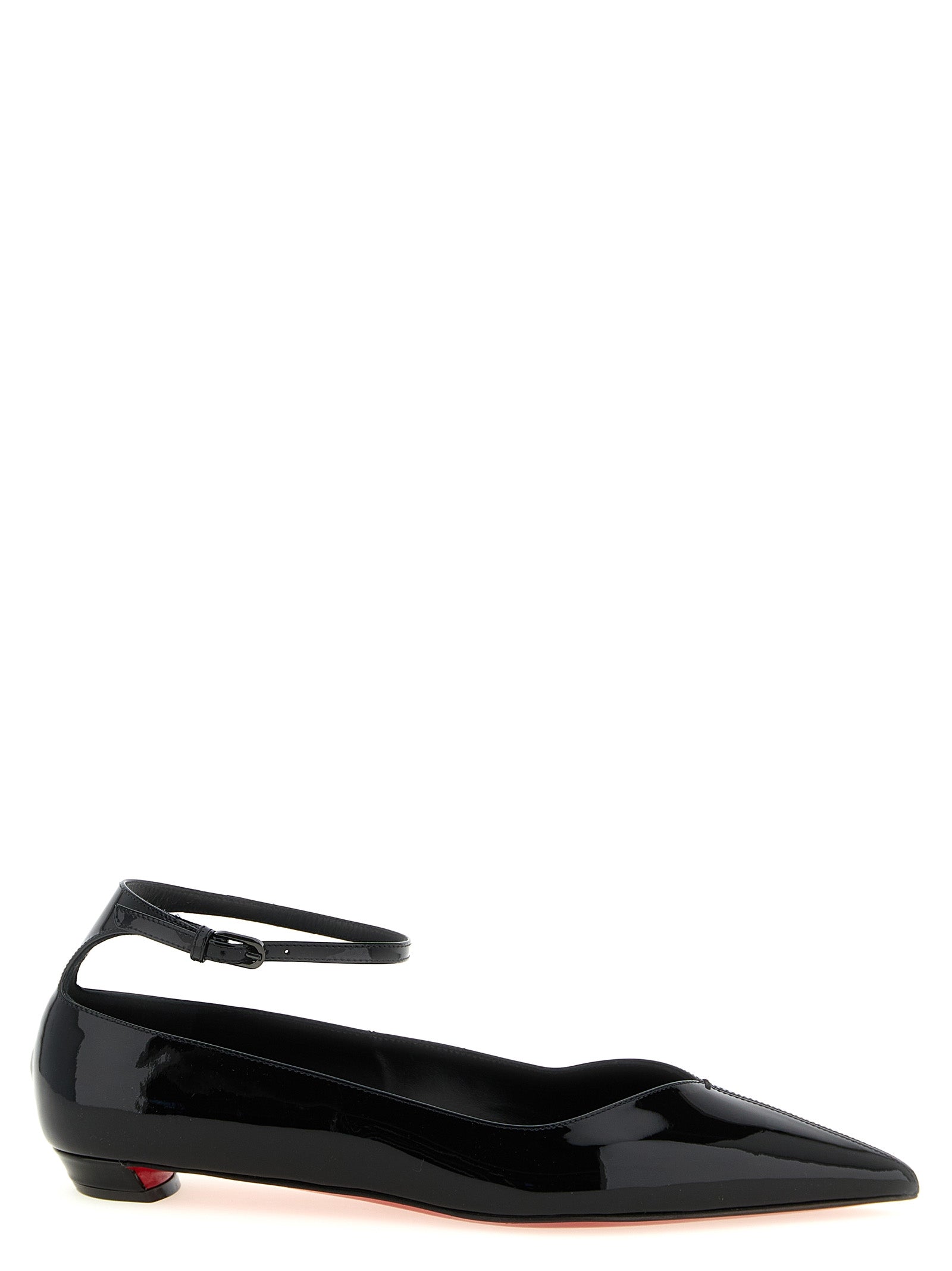 Christian Louboutin Schwarze Ballerinas aus Kalbsleder