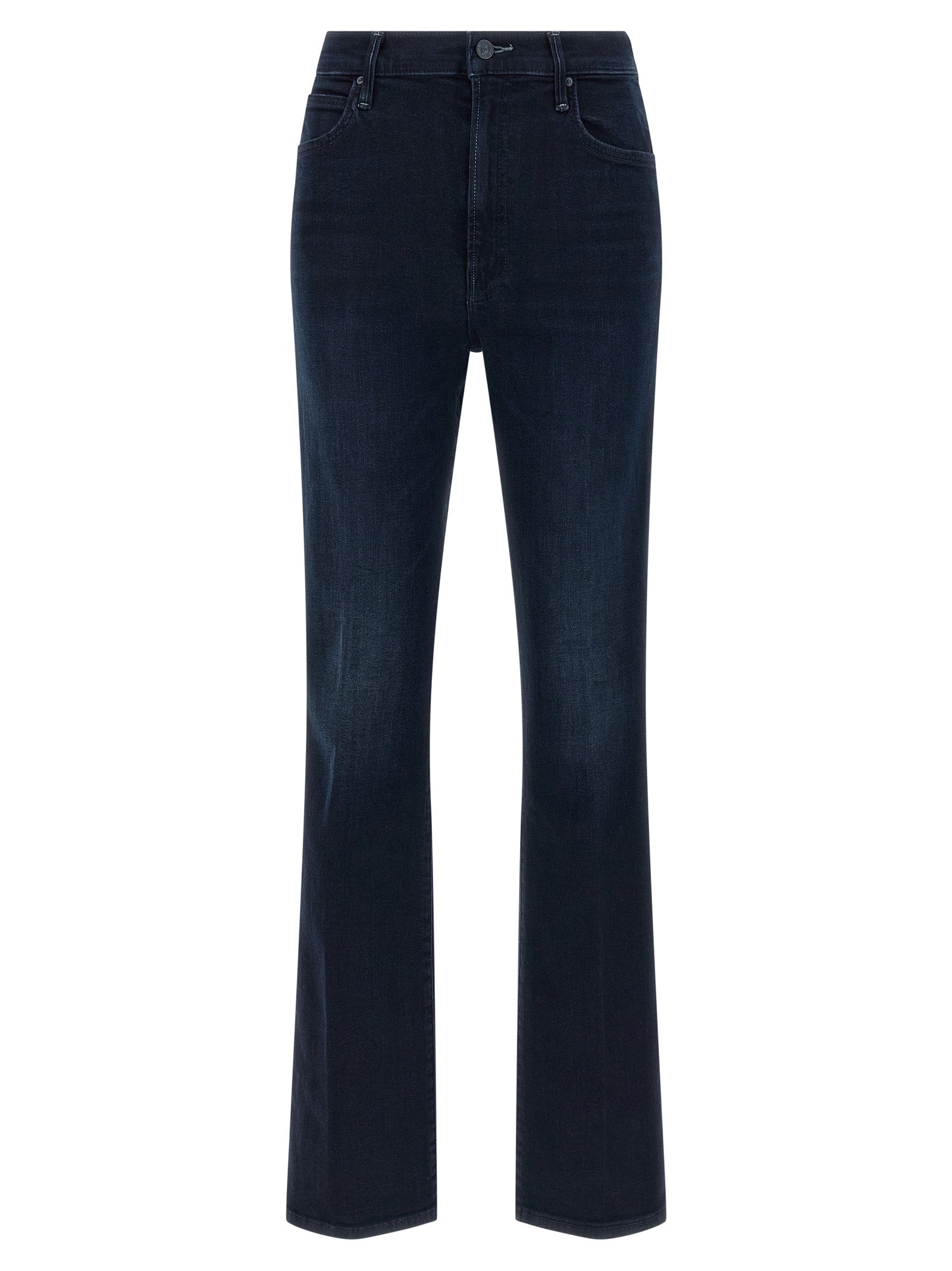 Mother Denim Blaue Baumwoll-Jeans mit ausgestelltem Bein
