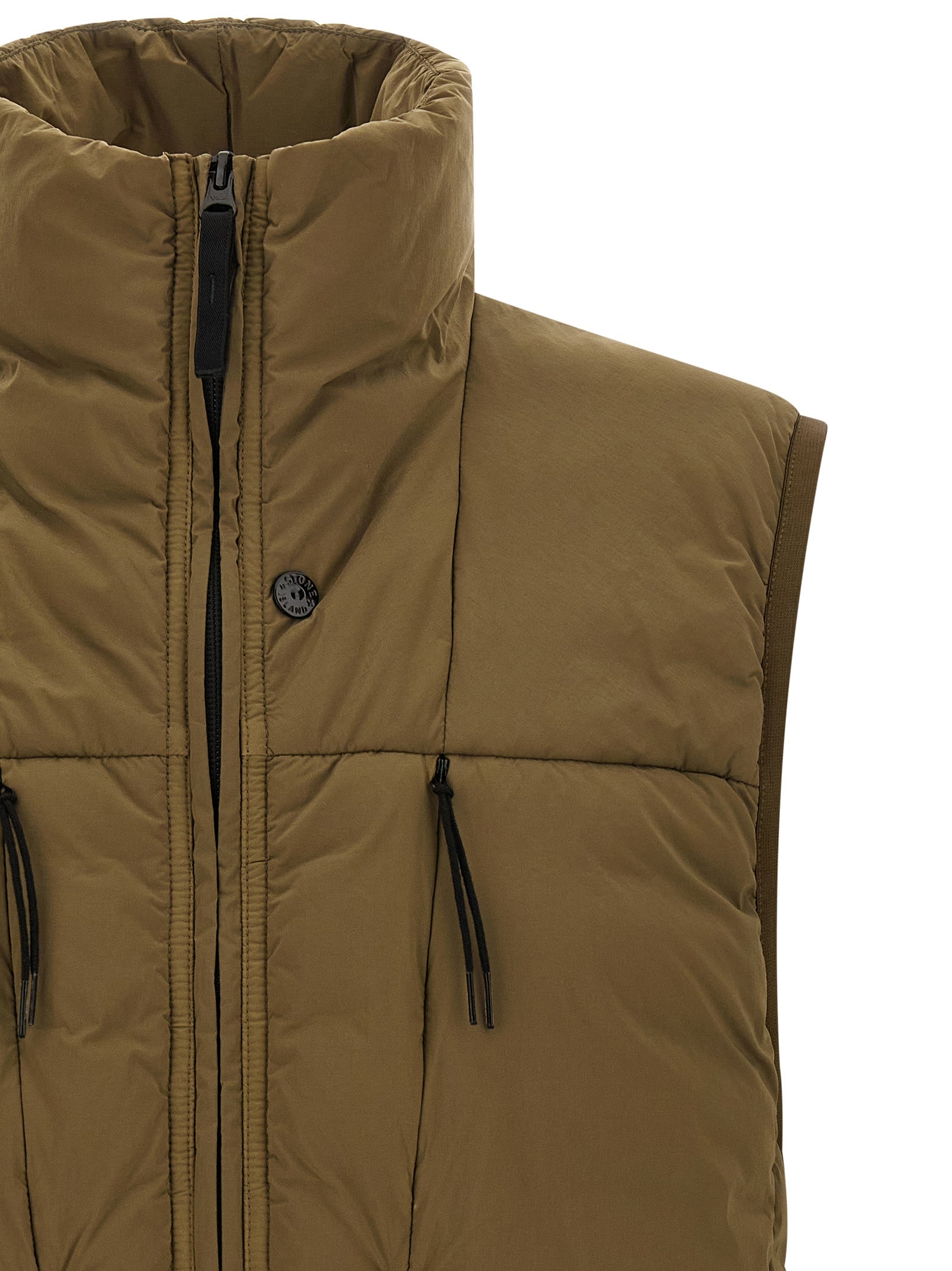 Stone Island Ärmellose Zweifarbige Jacke aus Polyamid