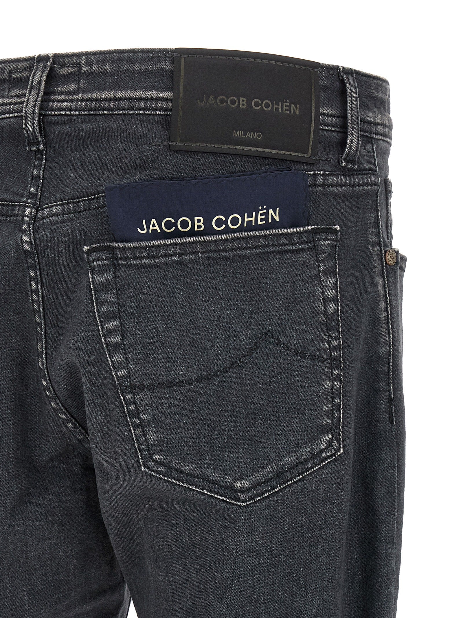 Jacob Cohen Graue Jeans aus Baumwolle im geraden Schnitt