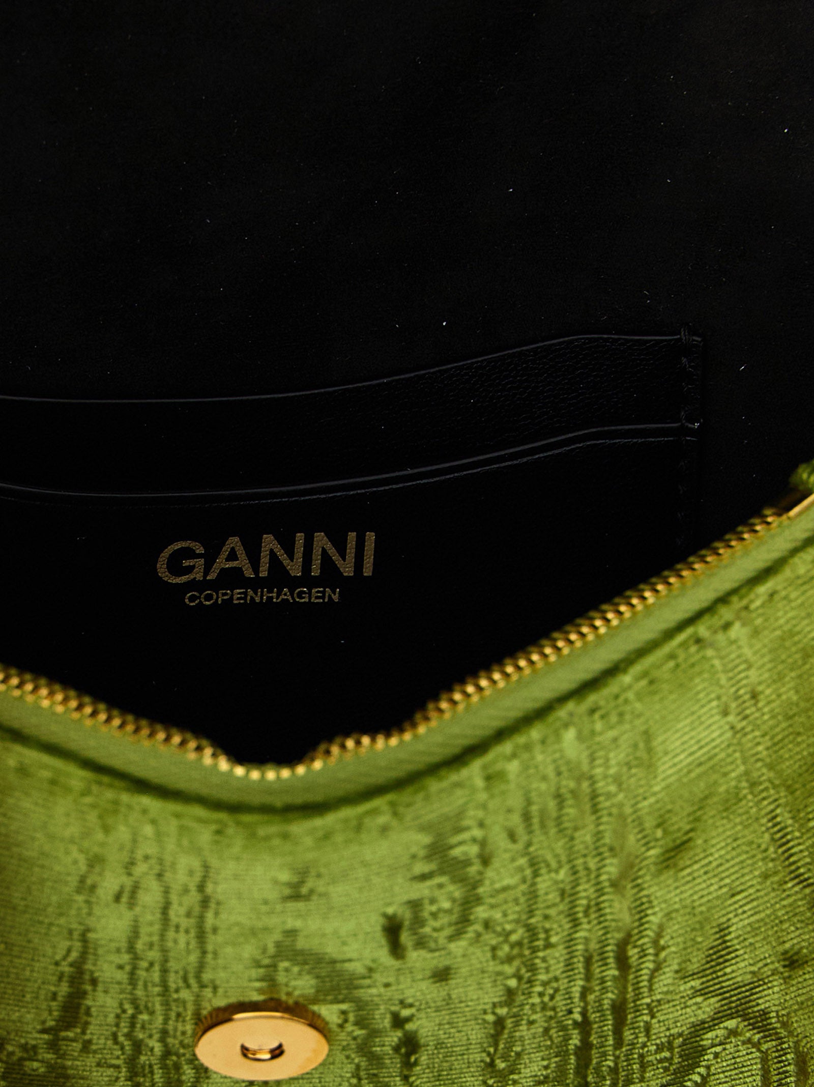 Ganni Zweifarbige Polyester-Kartenhülle
